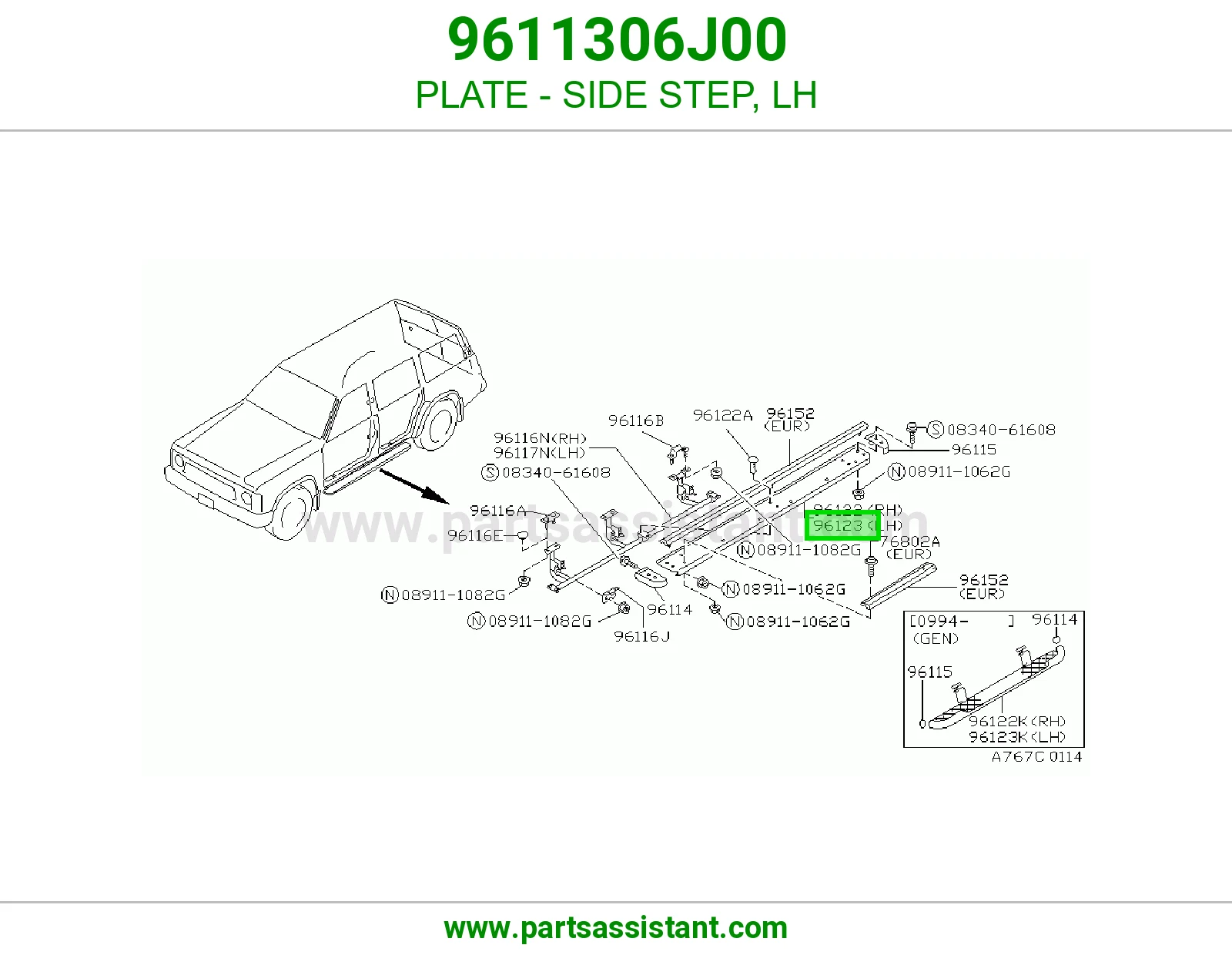 دعسه وطايه باب يسار 9611306J00