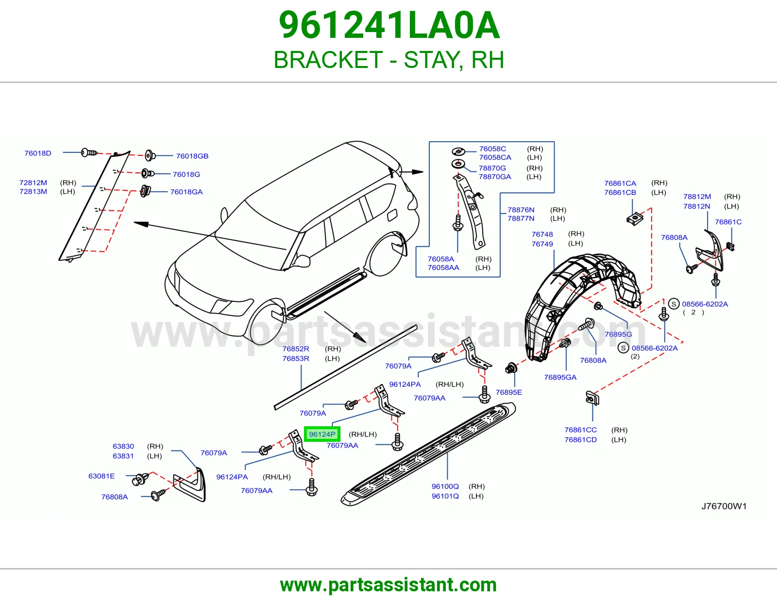 قاعدة دعامة يمين 961241LA0A