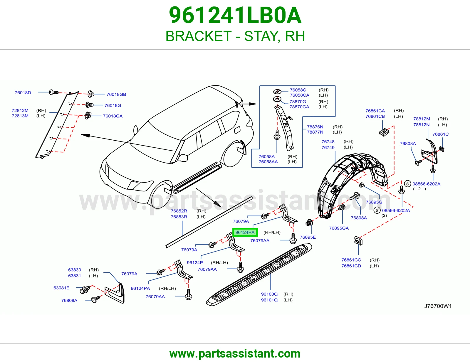 قاعدة دعامة يمين 961241LB0A