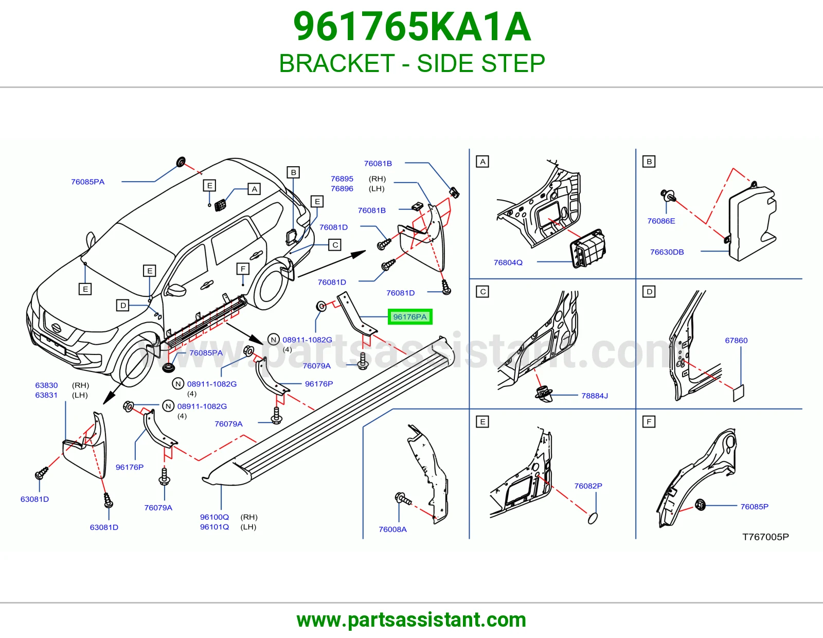 قاعدة دعسة جانبية 961765KA1A