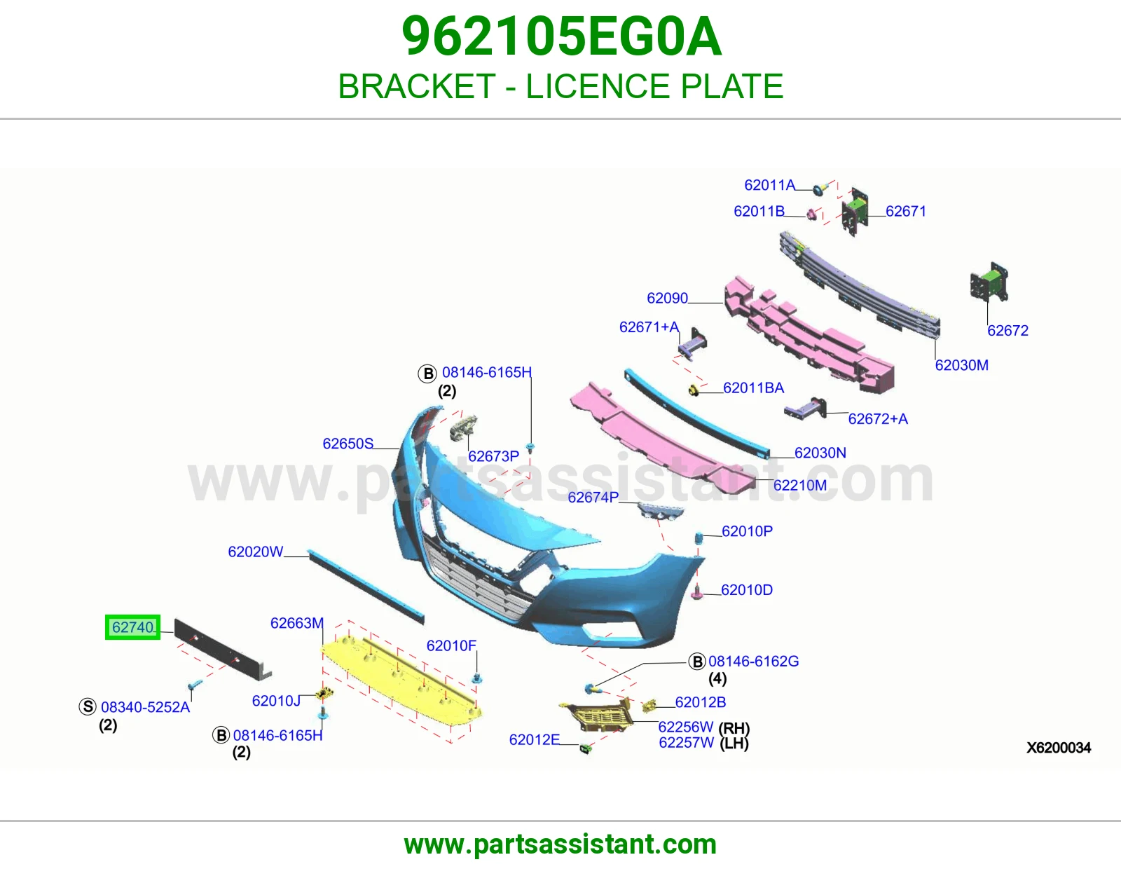 قاعده لوحه 962105EG0A