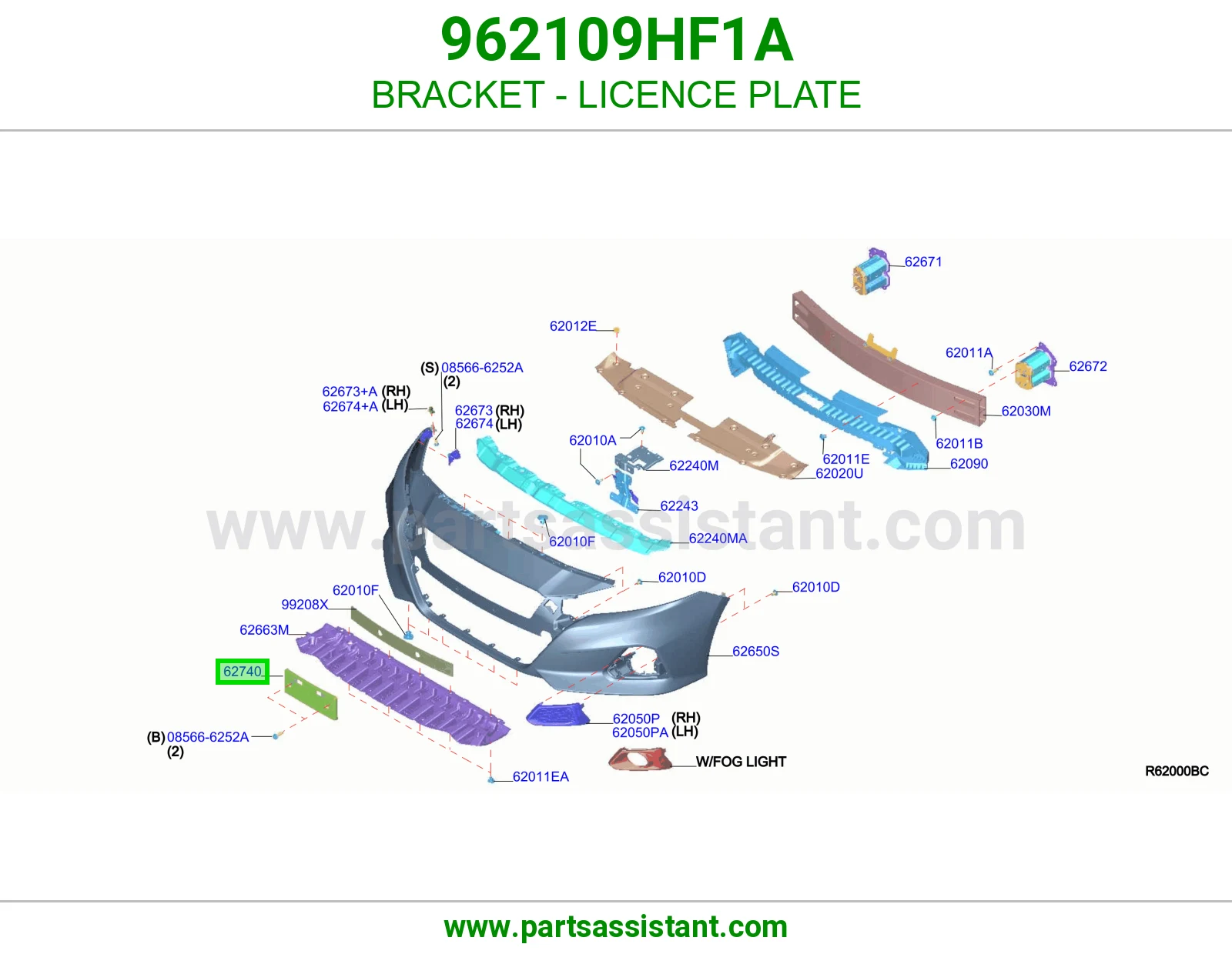 قاعده لوحه 962109HF1A