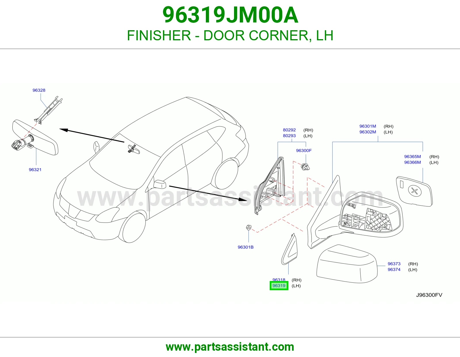 تلبيسة ركن باب يسار 96319JM00A