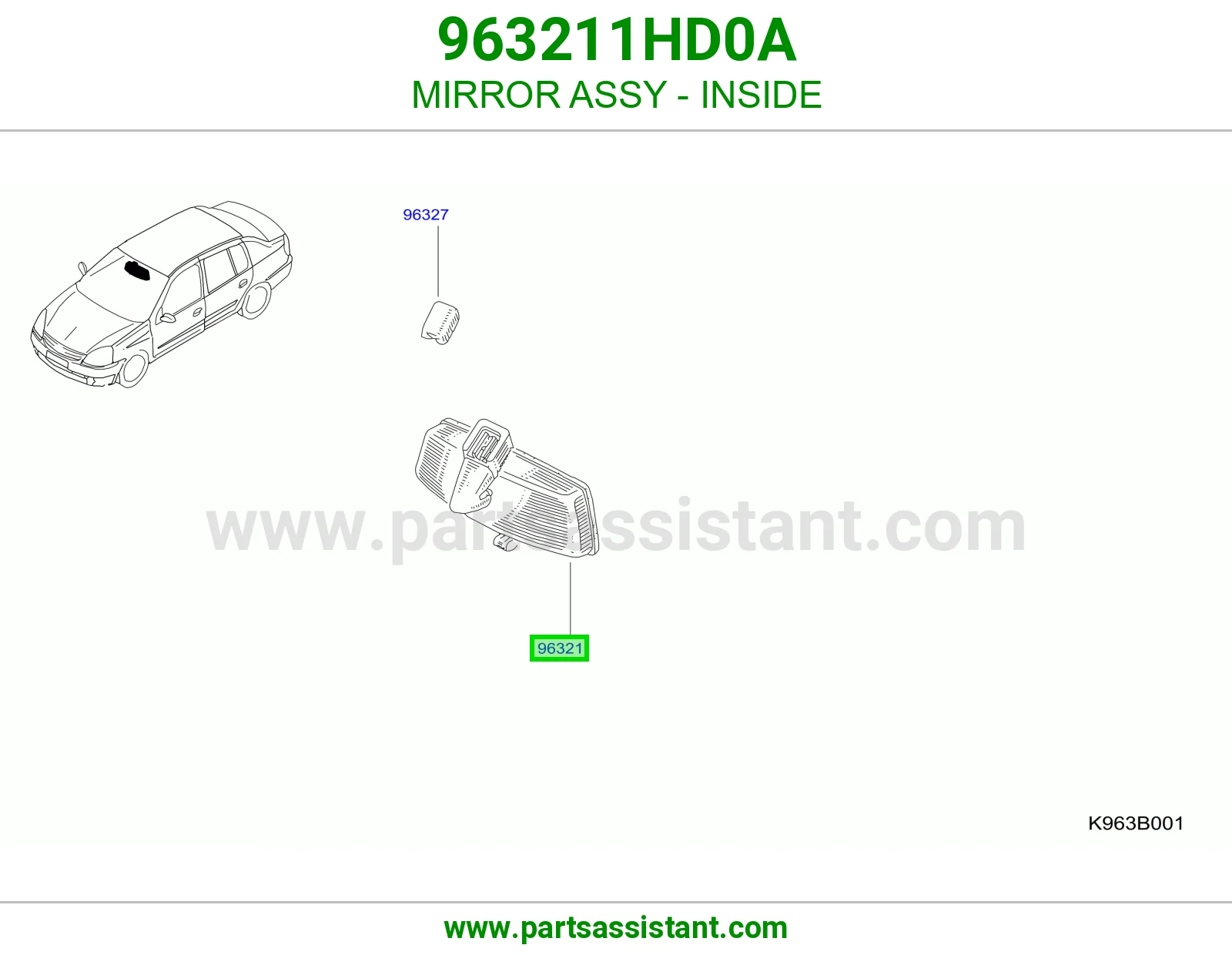 مرايه داخليه 963211HD0A