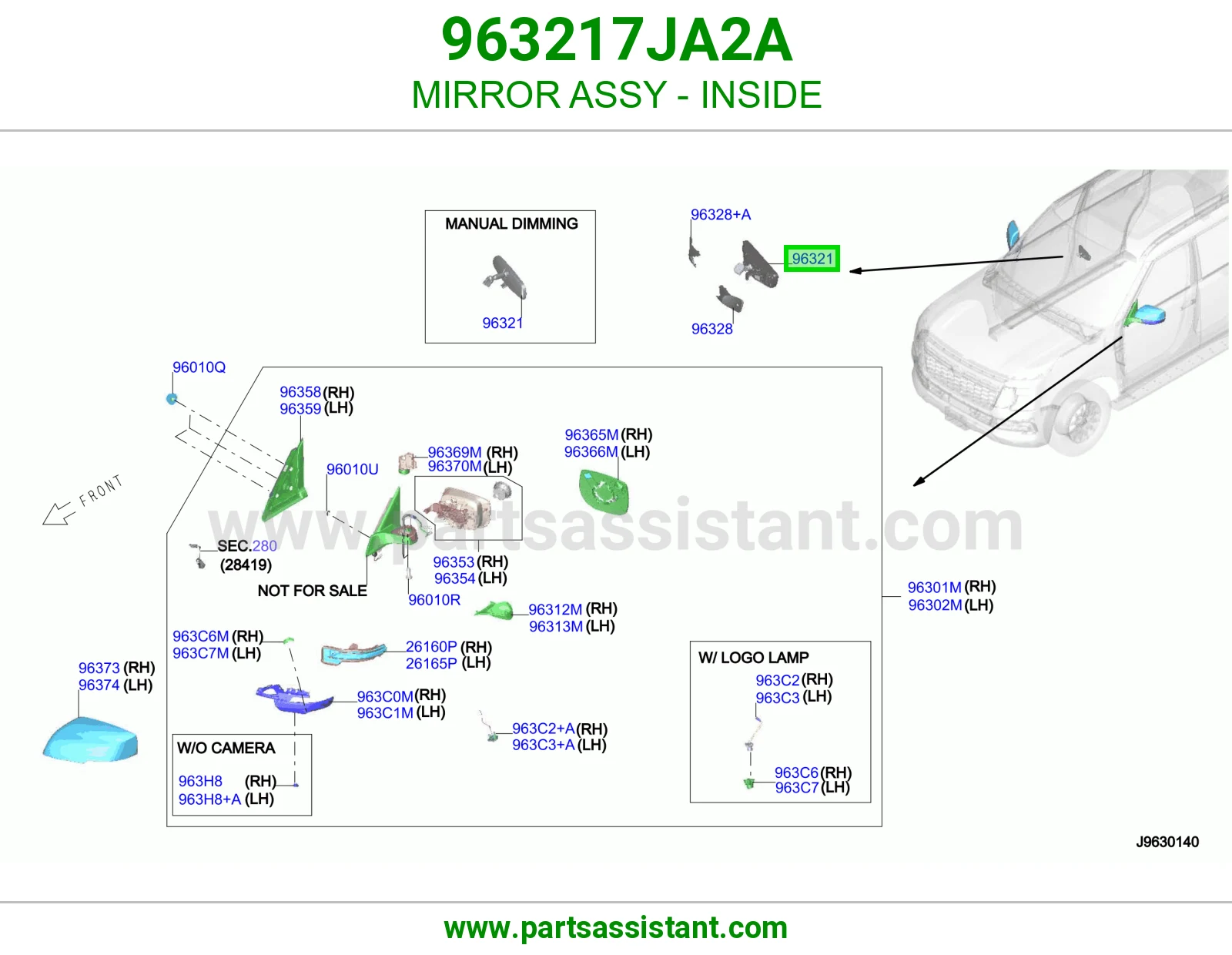 مرايه داخليه 963217JA2A