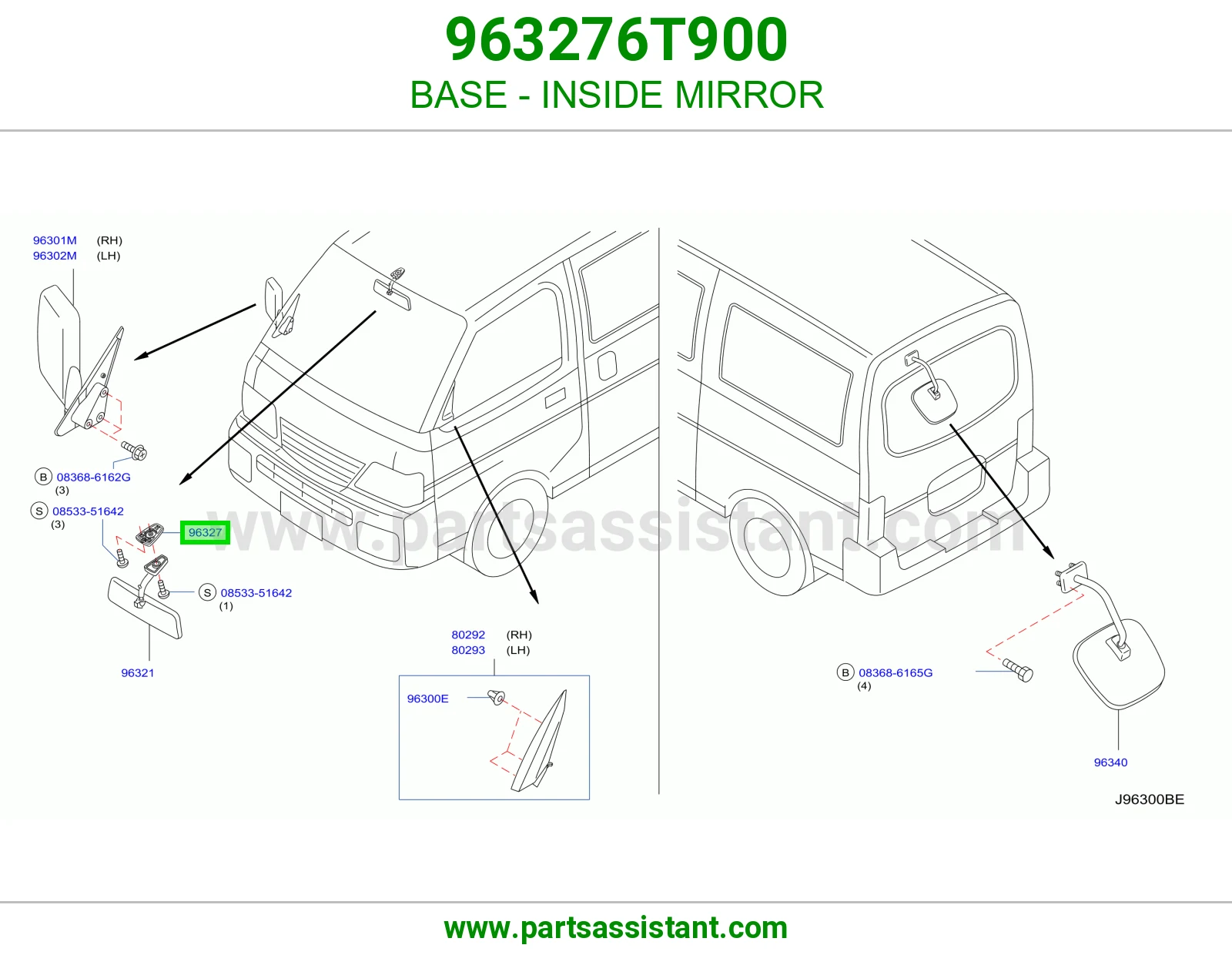 قاعدة مراية داخلية 963276T900