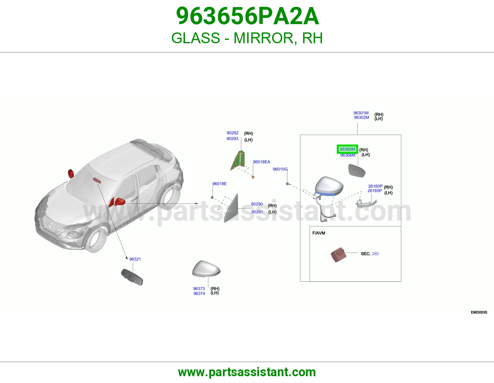 قزاز مرايه امامي يمين 963656PA2A