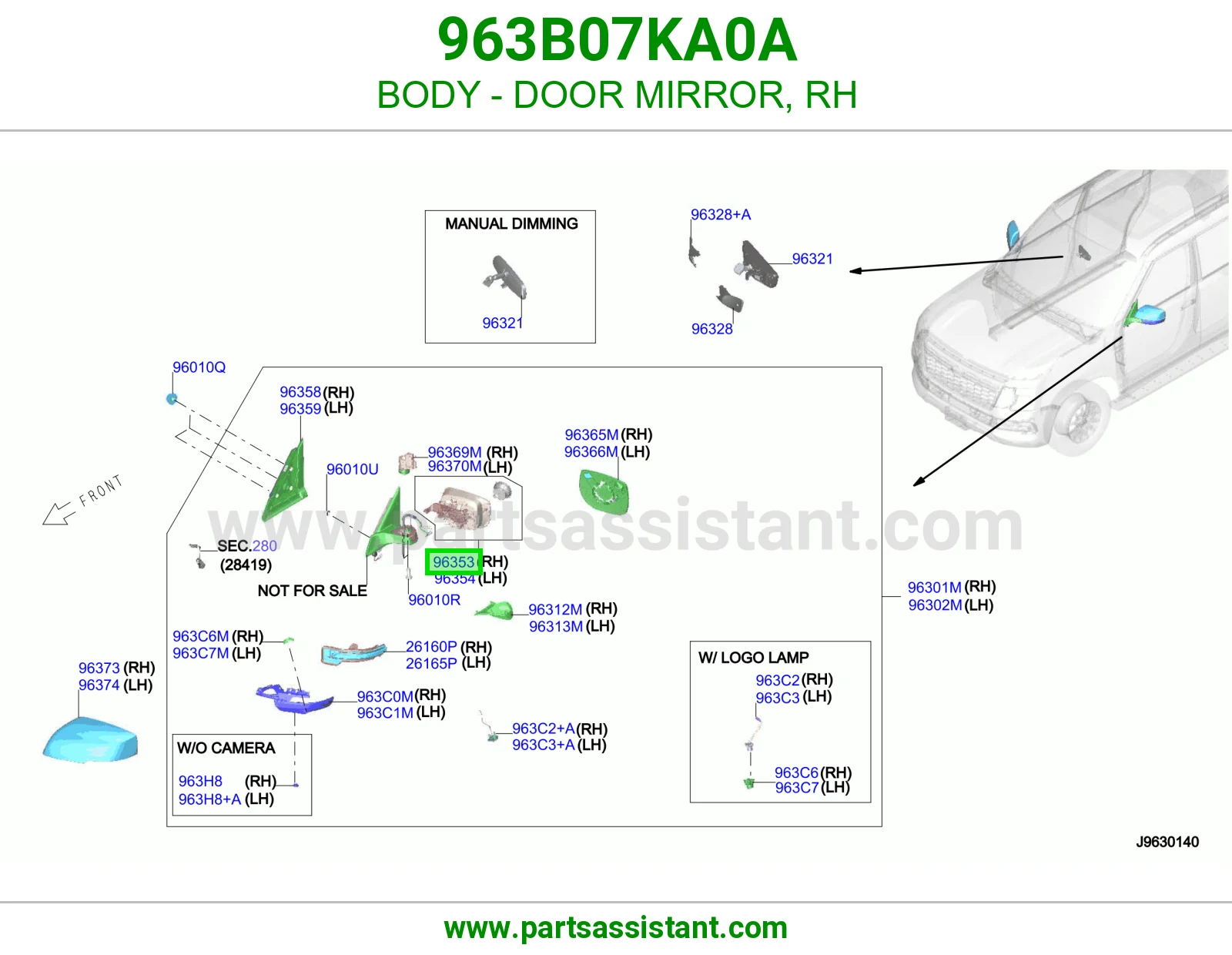 جرم مراية باب يمين 963B07KA0A