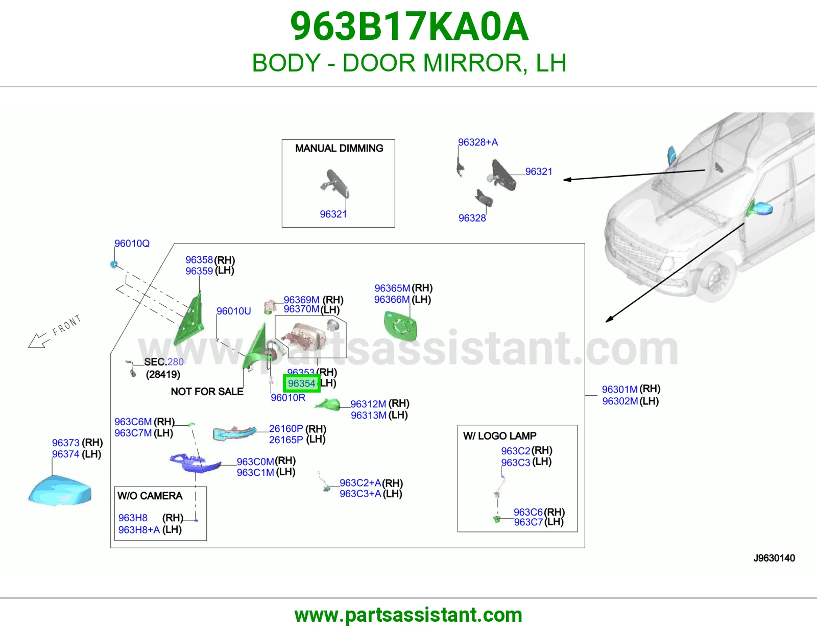جرم مراية باب يسار 963B17KA0A