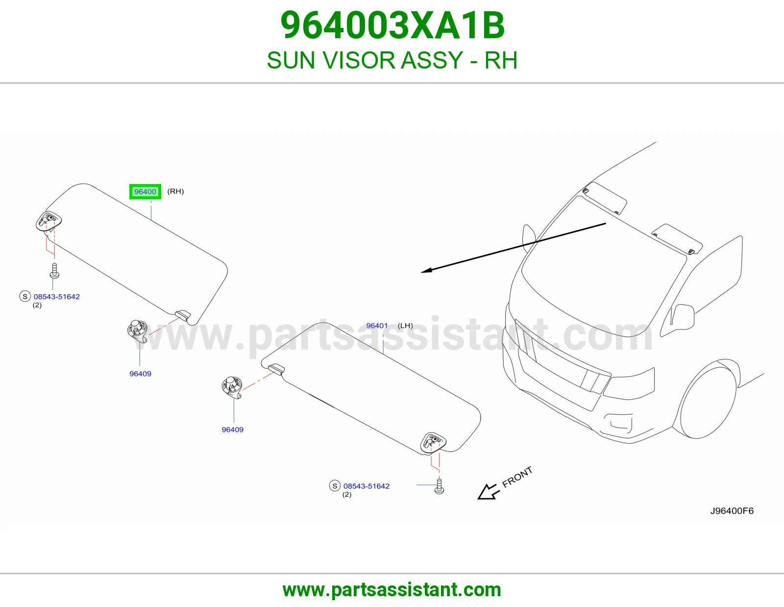 شماسه امامي يمين 964003XA1B