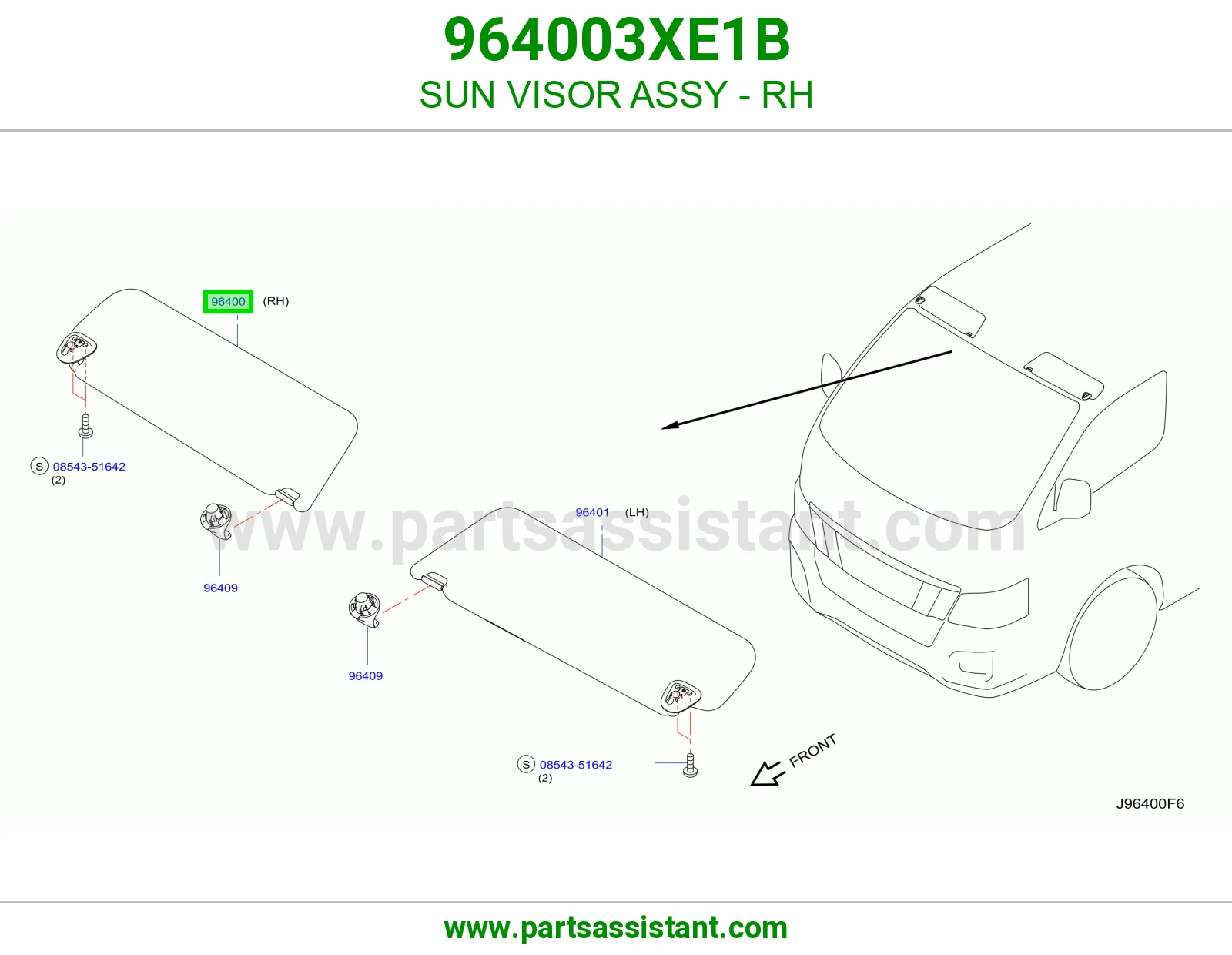 شماسه امامي يمين 964003XE1B