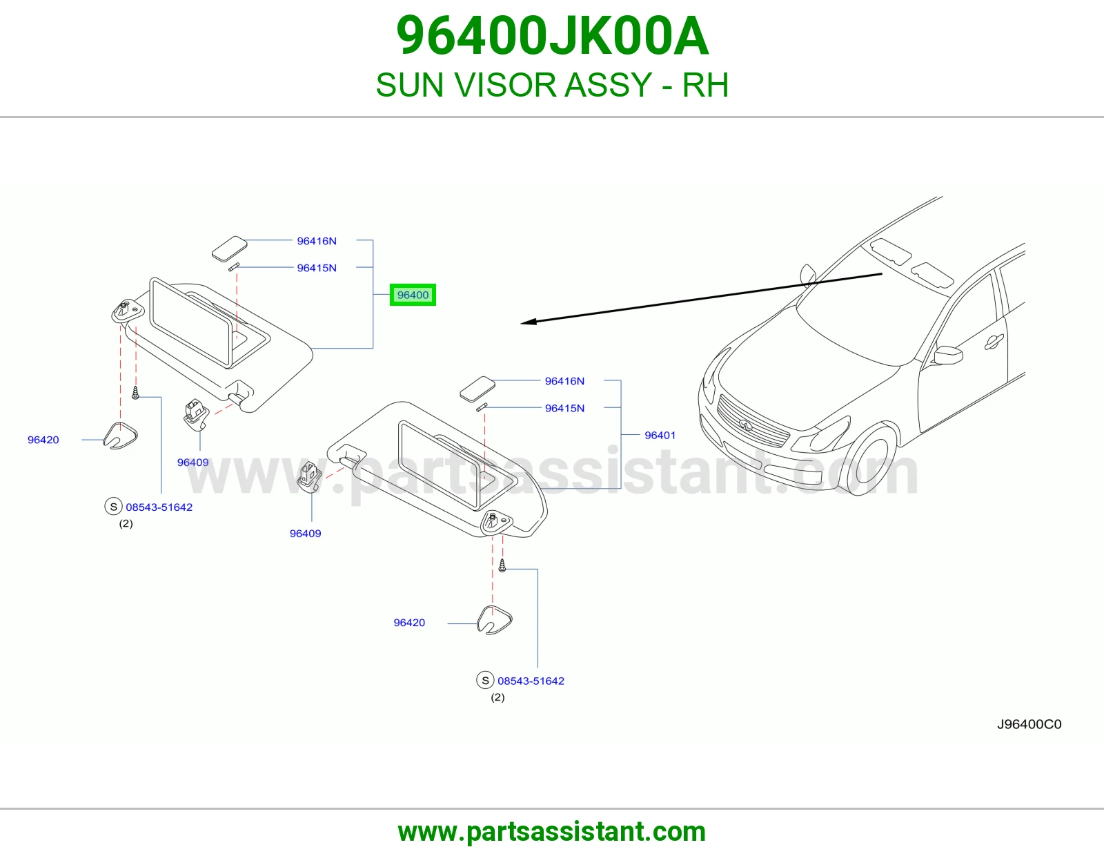 شماسه امامي يمين 96400JK00A