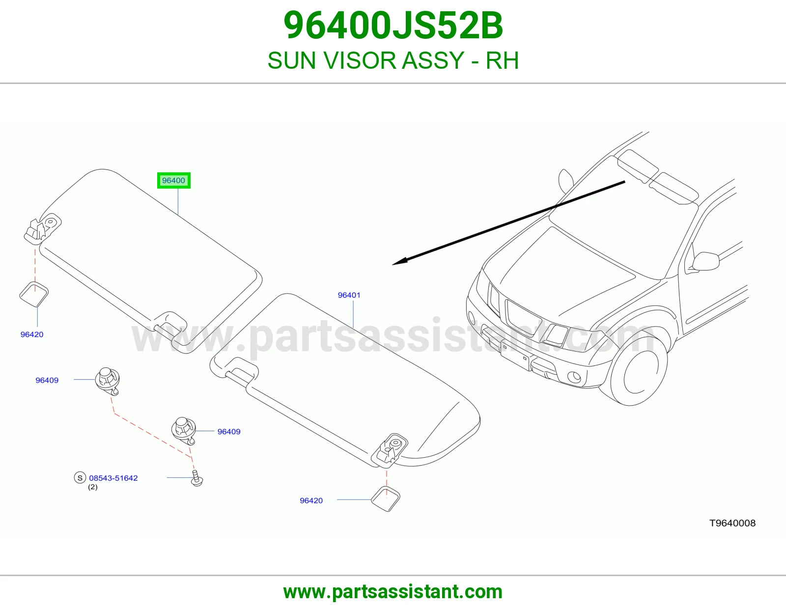 شماسه امامي يمين 96400JS52B