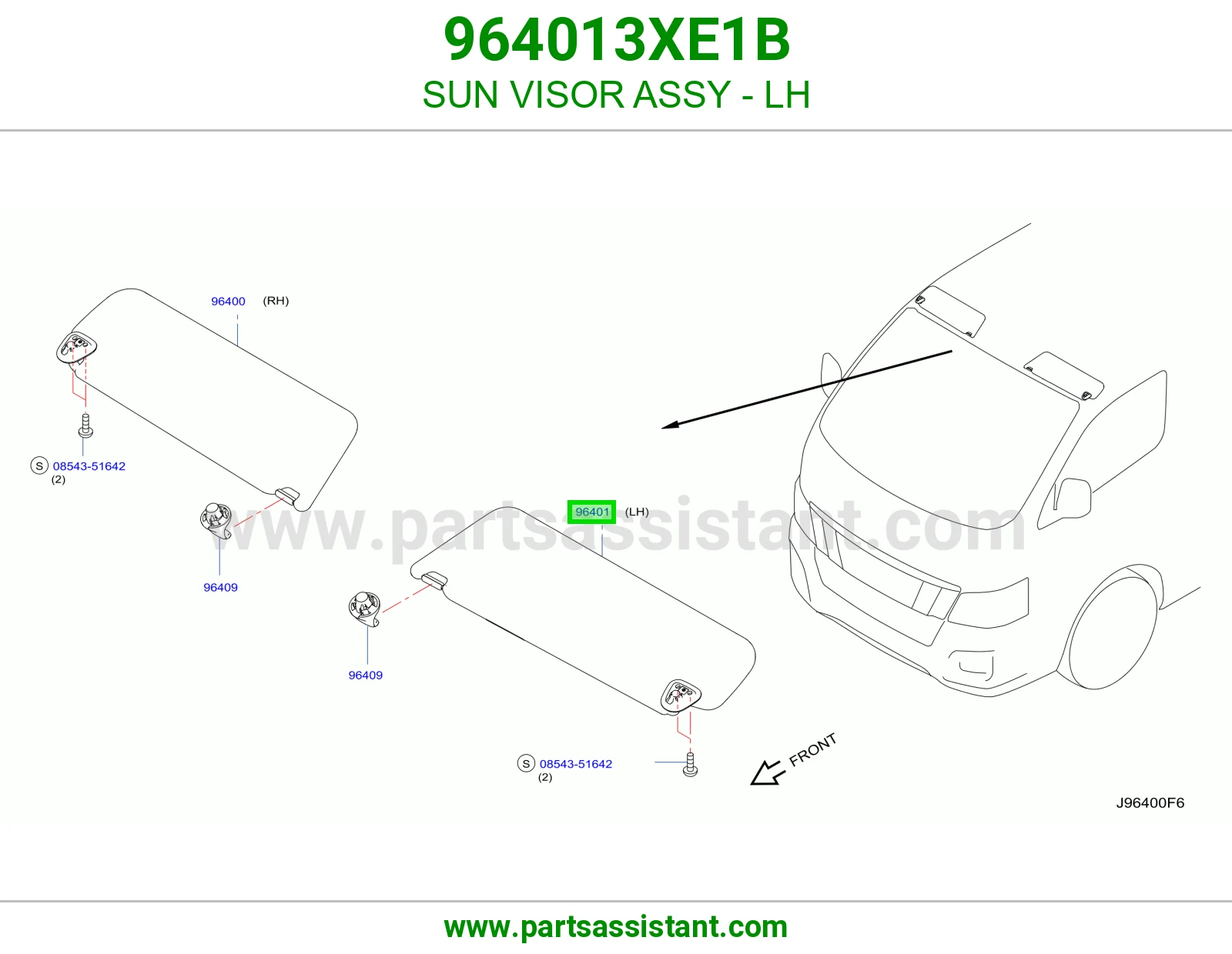 شماسه امامي يسار 964013XE1B