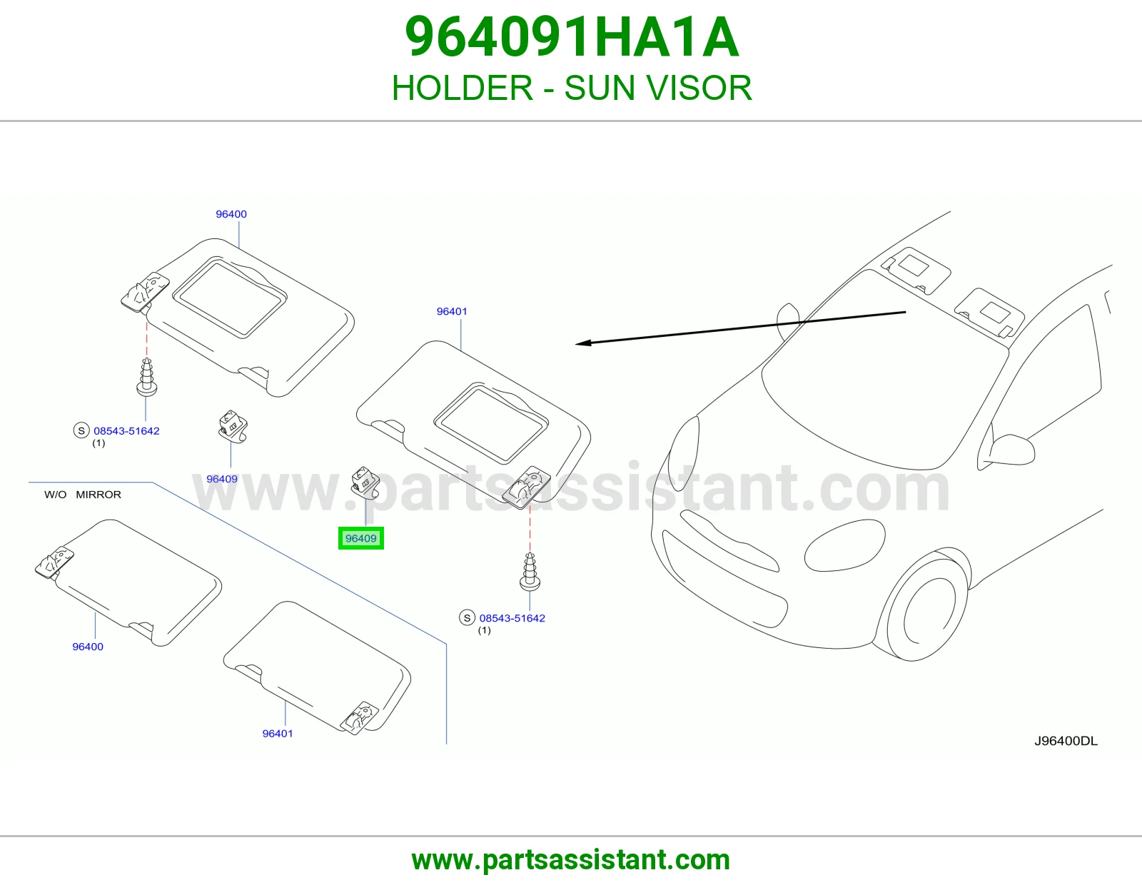 قاعده شماسه 964091HA1A
