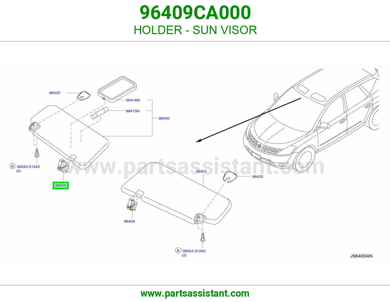 قاعده شماسه 96409CA000