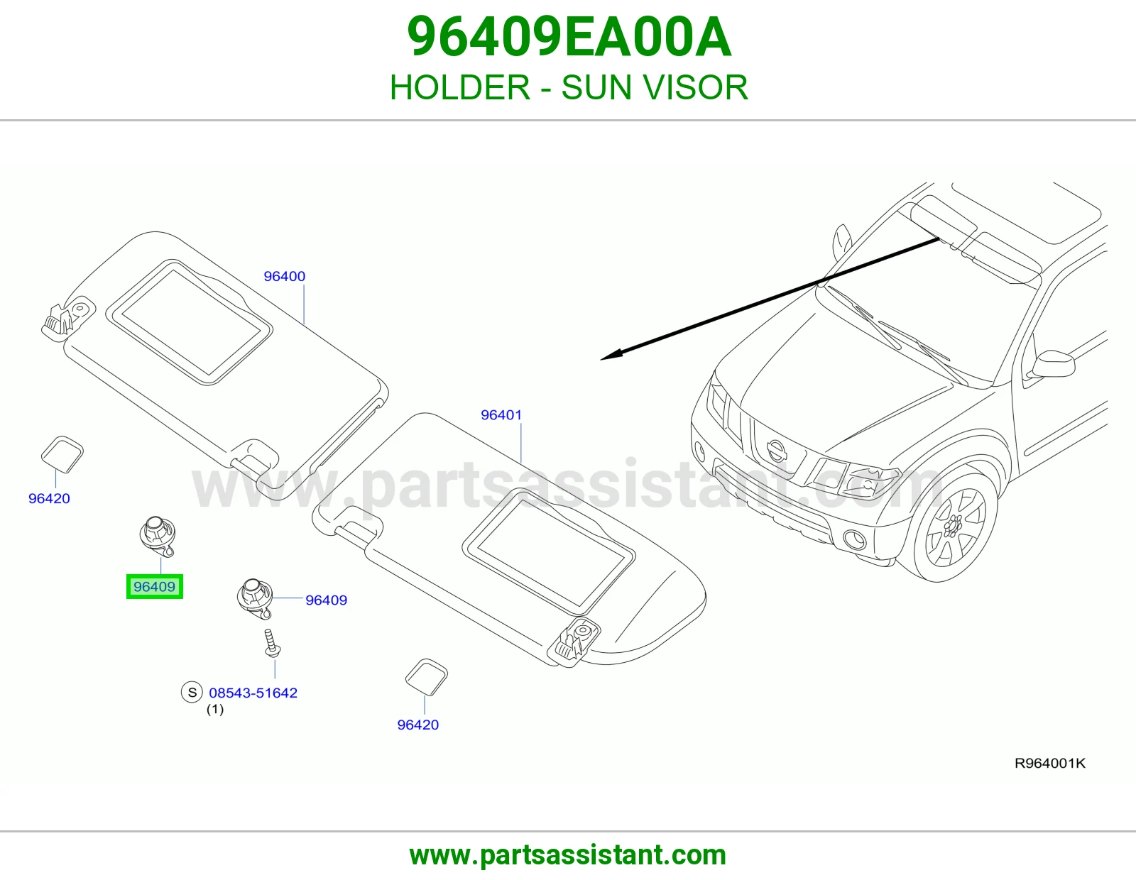قاعده شماسه 96409EA00A