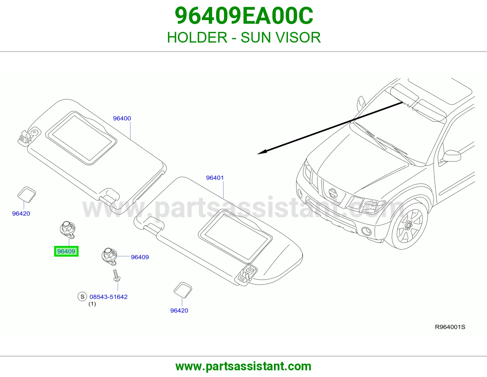 قاعده شماسه 96409EA00C