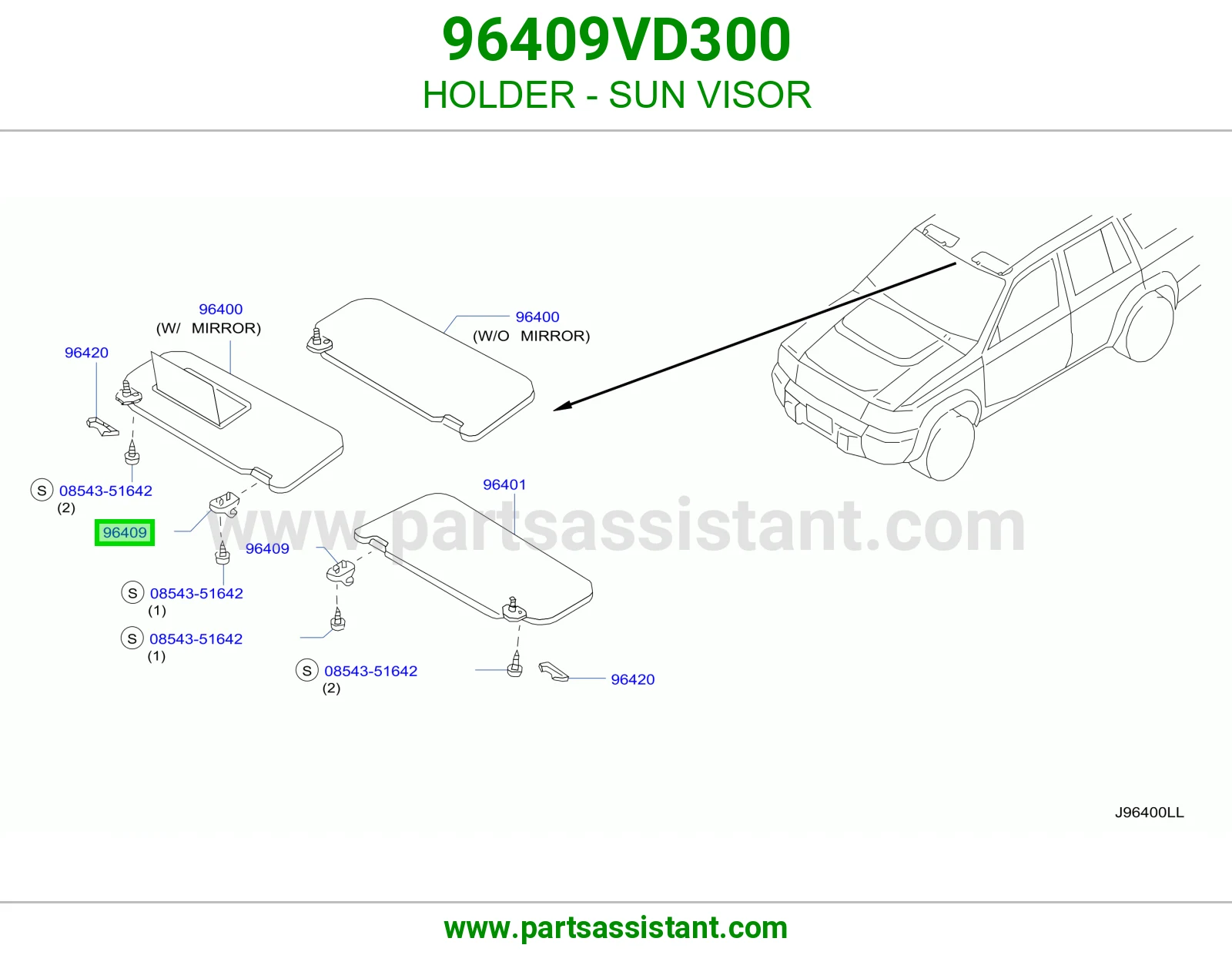 قاعده شماسه 96409VD300