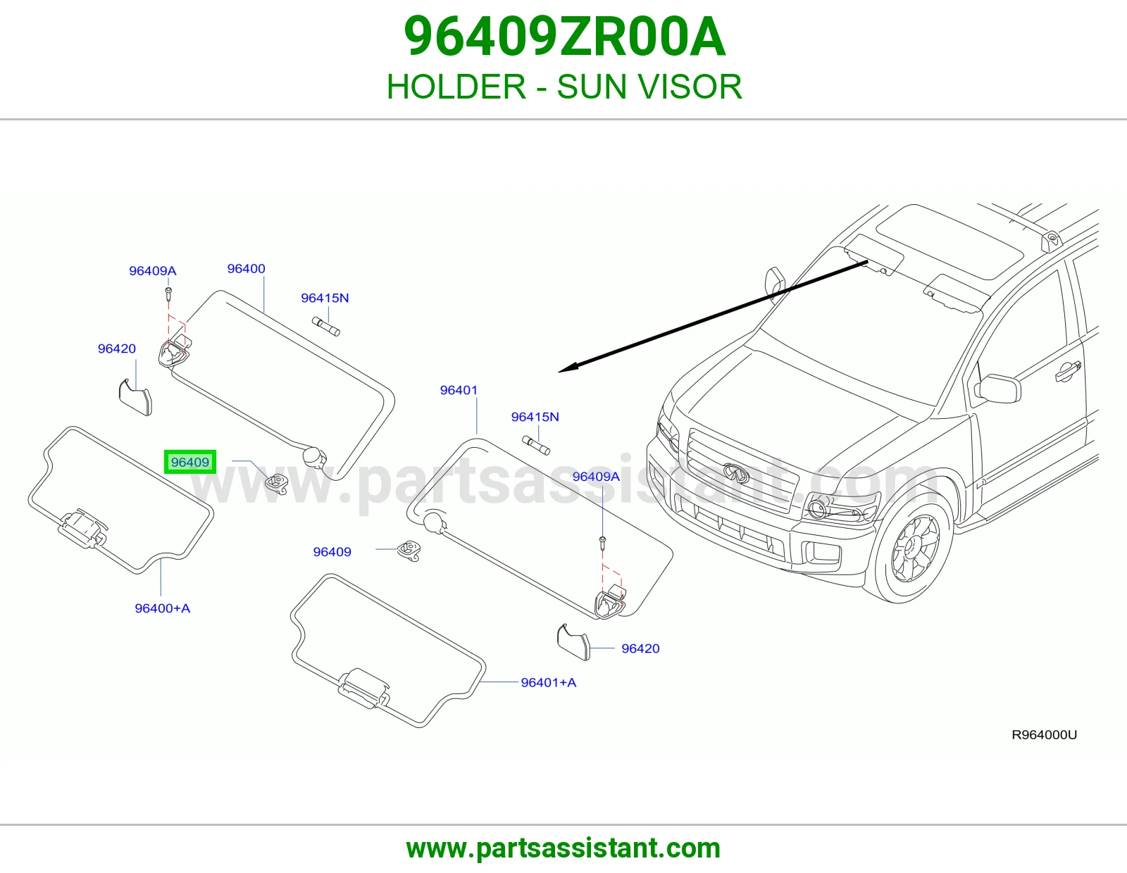 قاعده شماسه 96409ZR00A