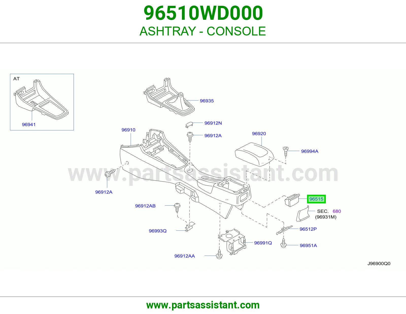 طفاية سجاير كونسول 96510WD000