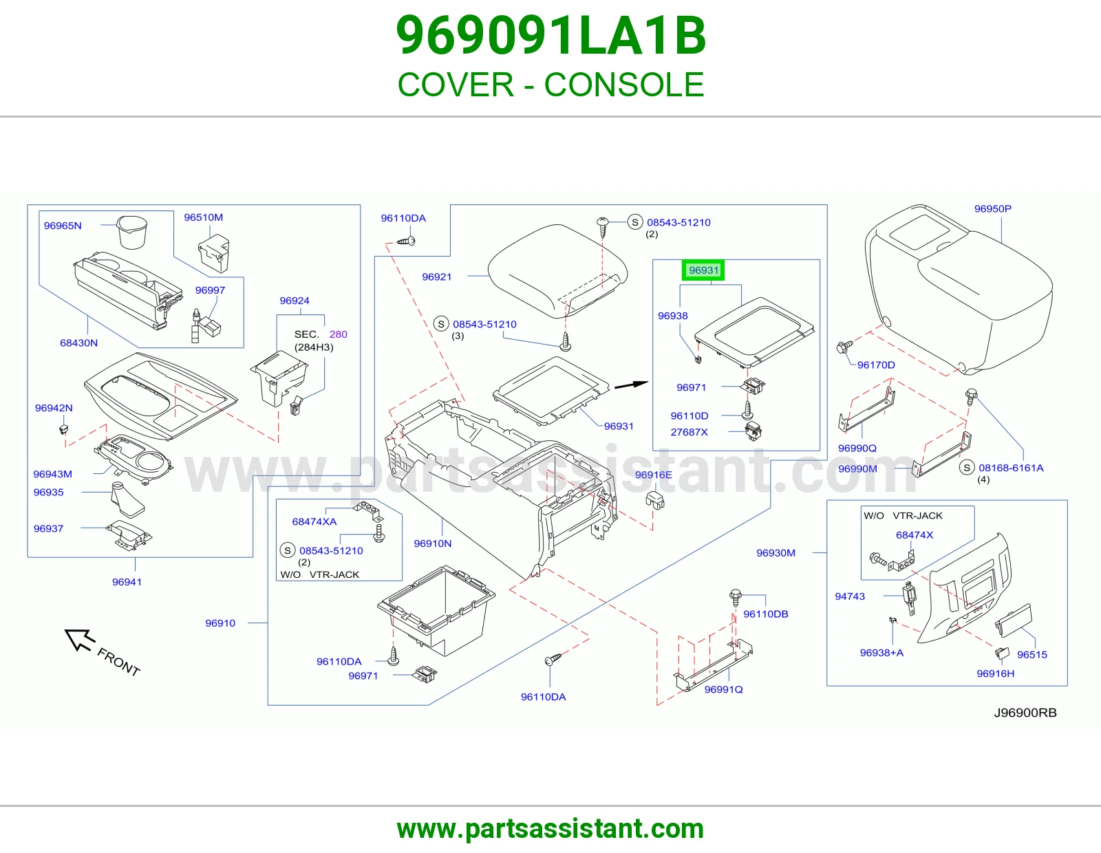 غطاء كونسول 969091LA1B