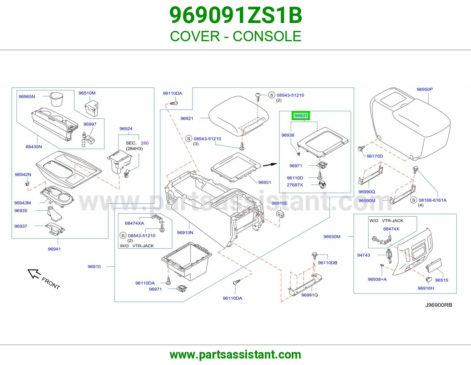 غطاء كونسول 969091ZS1B