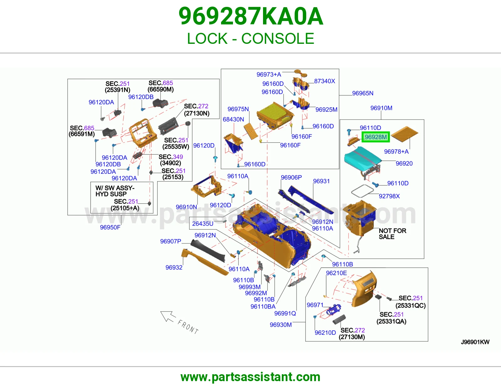 قفل كونسول 969287KA0A
