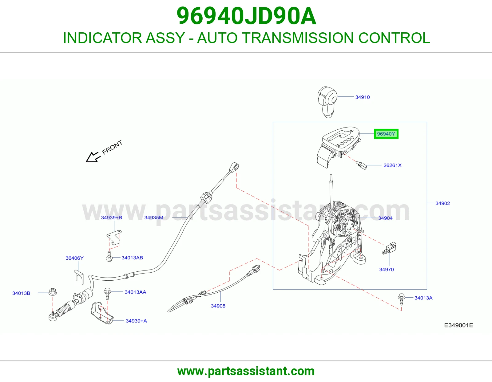 غطا ديكور عصا قير مع العلامات 96940JD90A