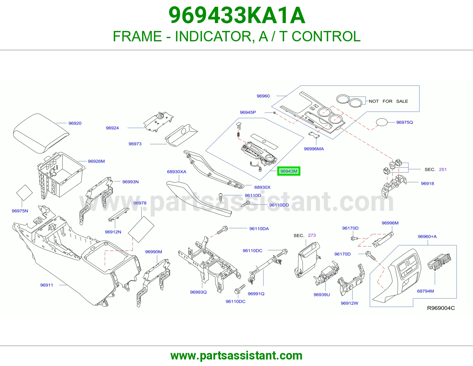 شاصي اشارة تحكم قير اوتوماتيك 969433KA1A