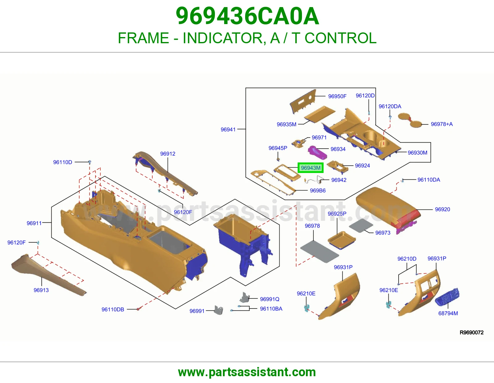 شاصي اشارة تحكم قير اوتوماتيك 969436CA0A