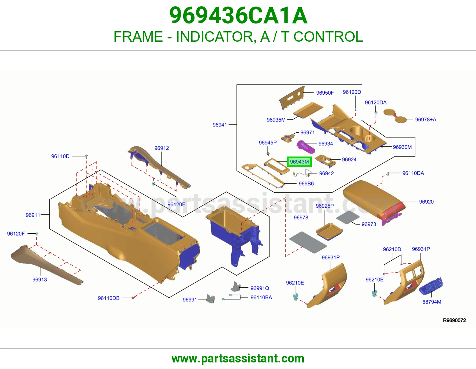 شاصي اشارة تحكم قير اوتوماتيك 969436CA1A