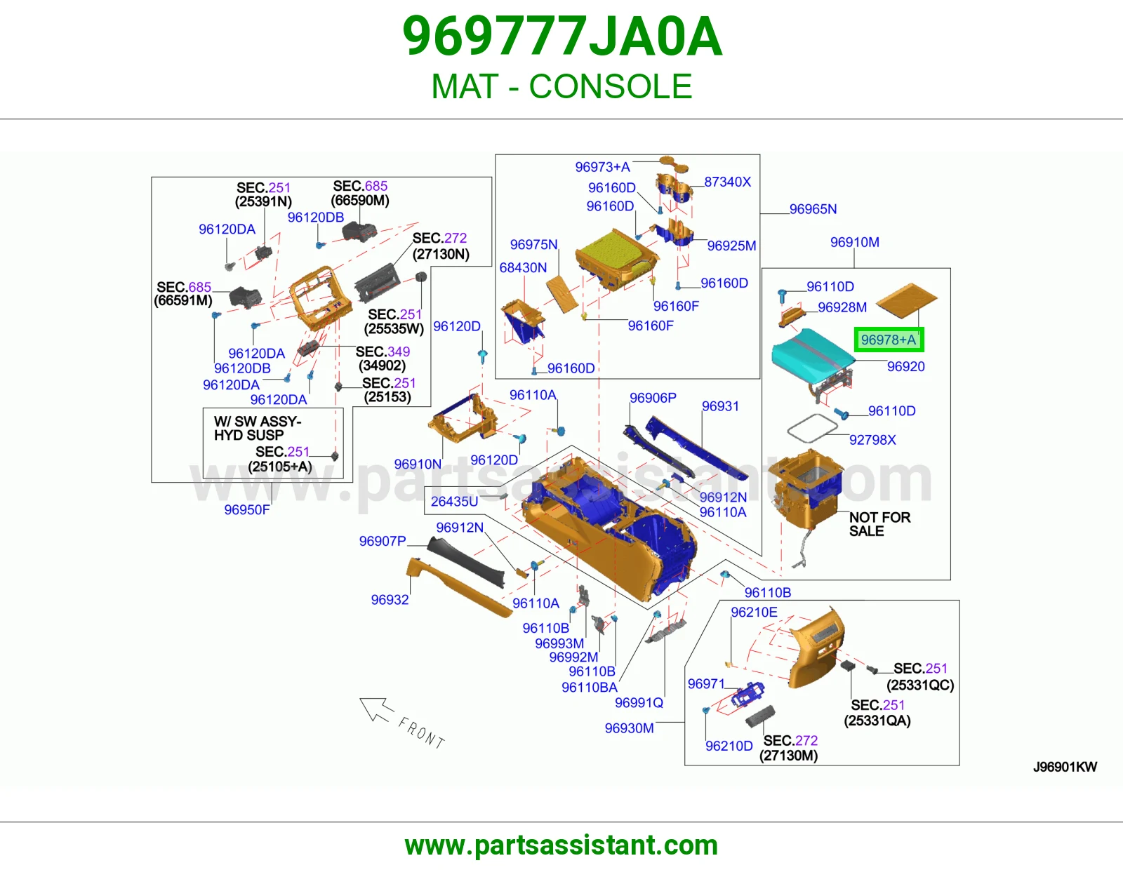 فرشة كونسول 969777JA0A