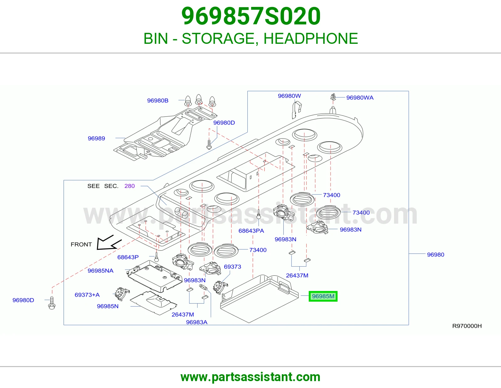 درج أغراض سماعة راس 969857S020