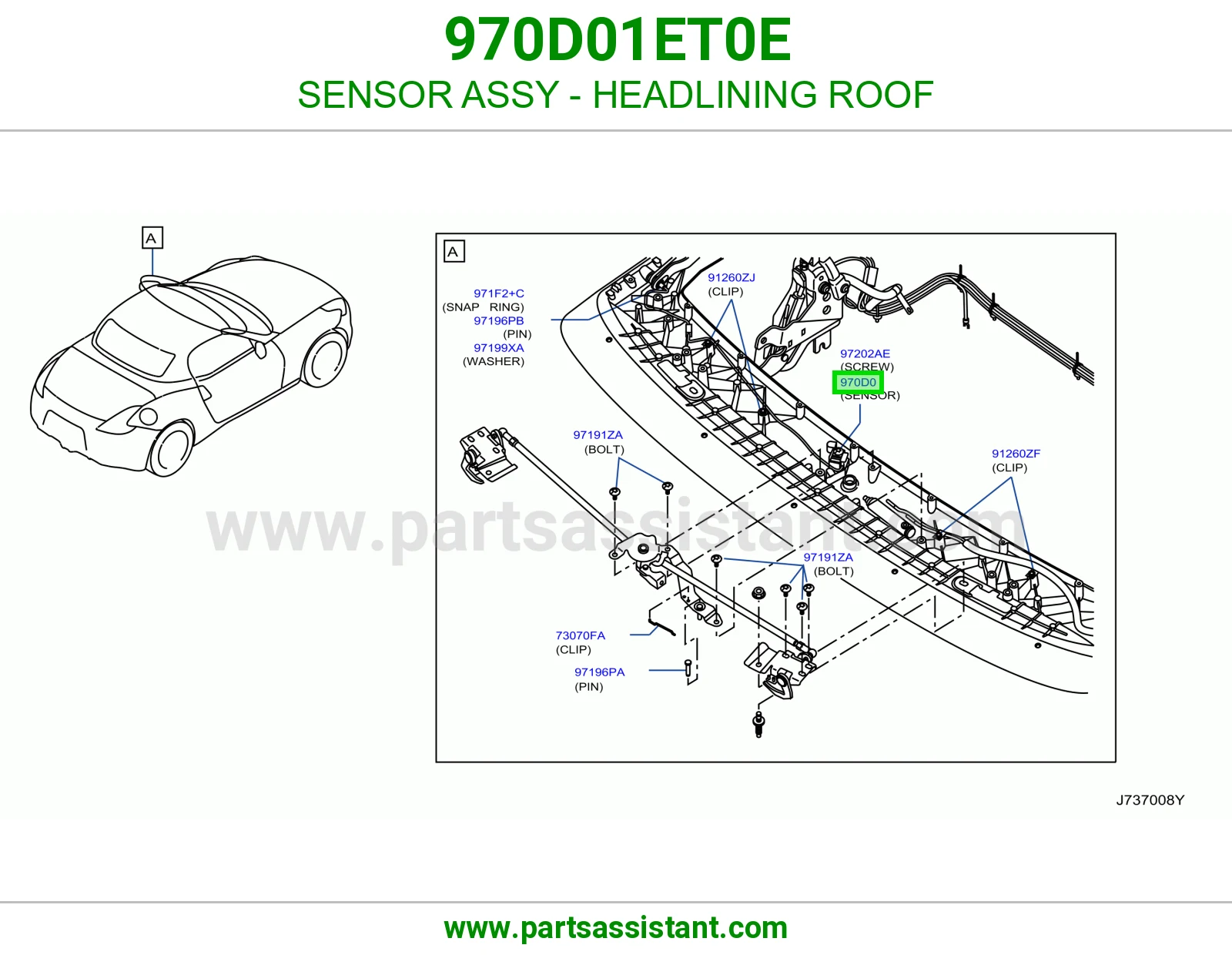 حساس تلبيسة سقف كامل 970D01ET0E