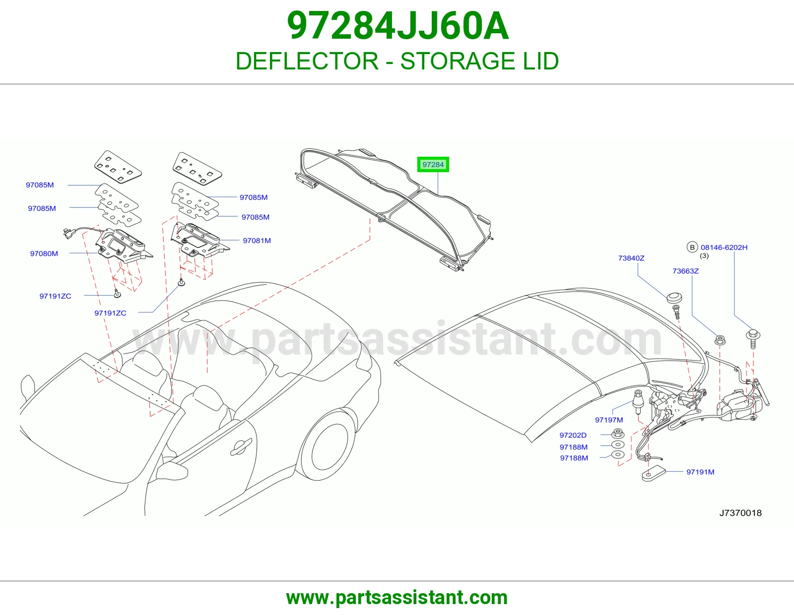 كاسر هواء غطاء درج أغراض 97284JJ60A