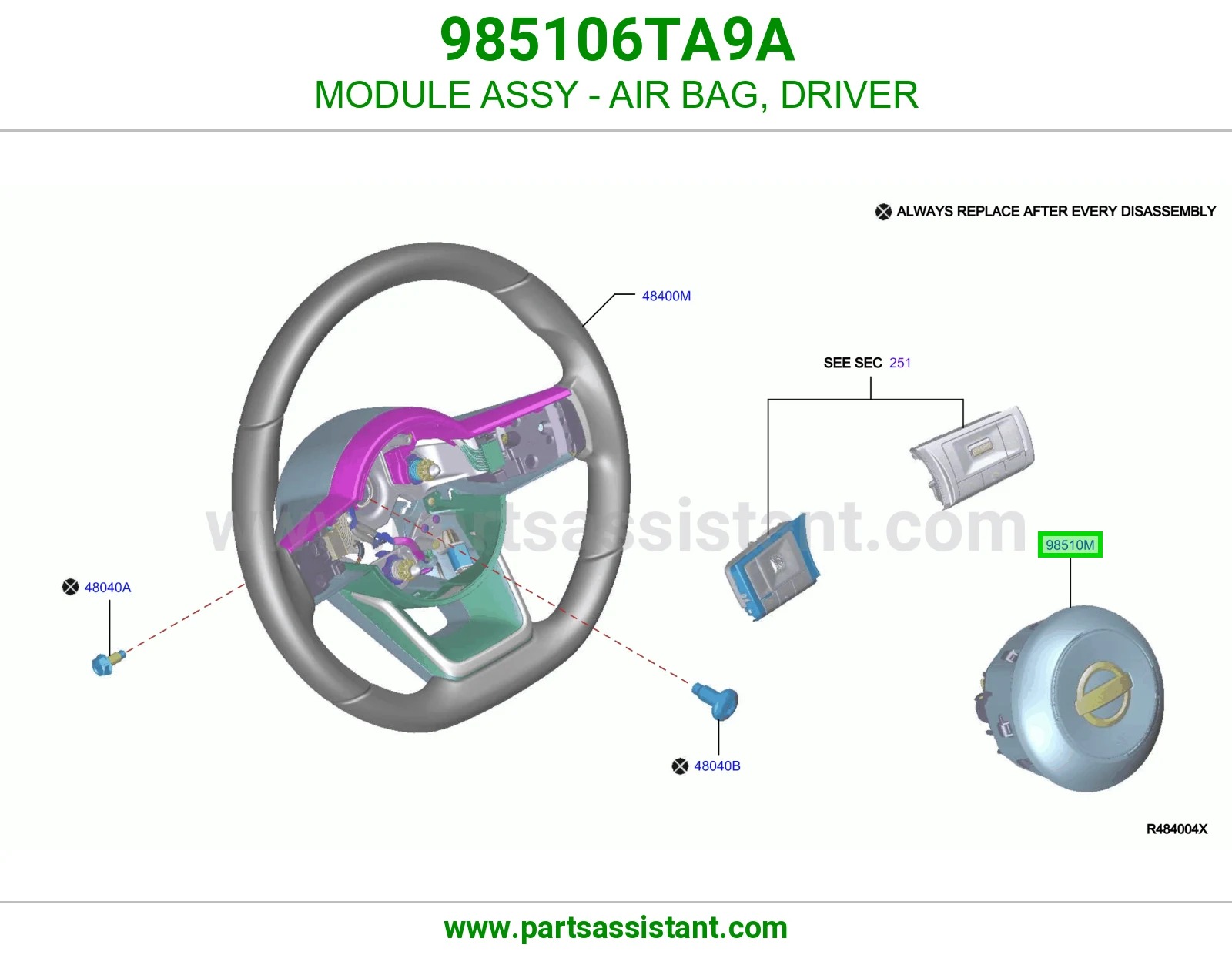 ارباق دركسون 985106TA9A