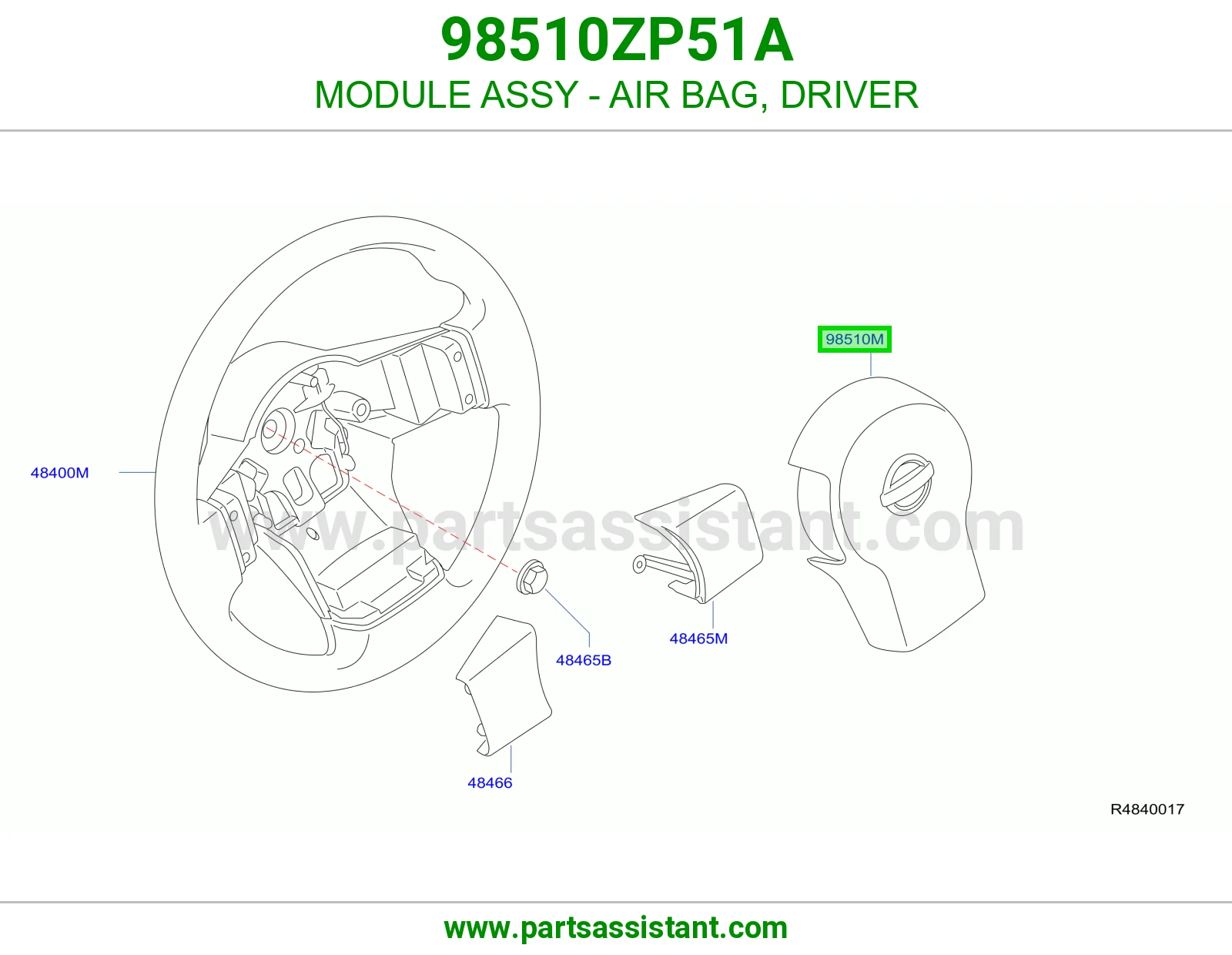 ارباق دركسون 98510ZP51A
