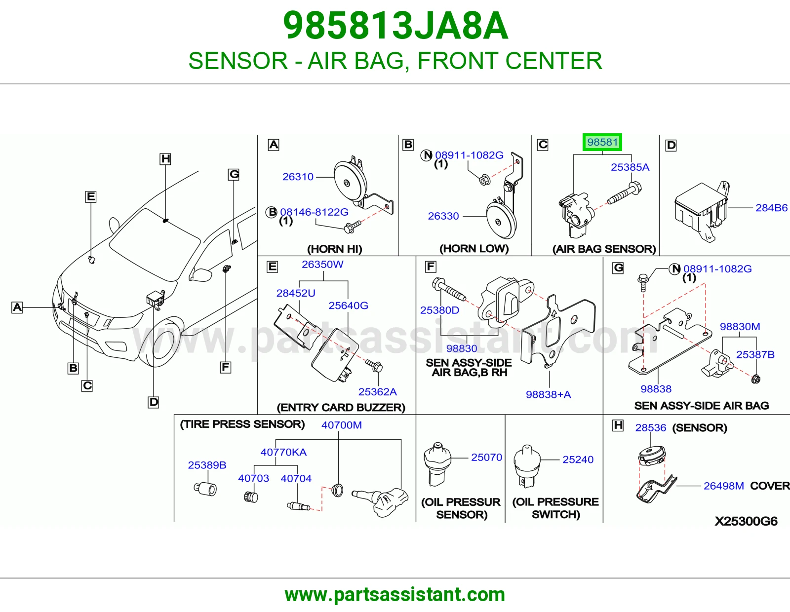 حساس ارباق امامي بالنص 985813JA8A