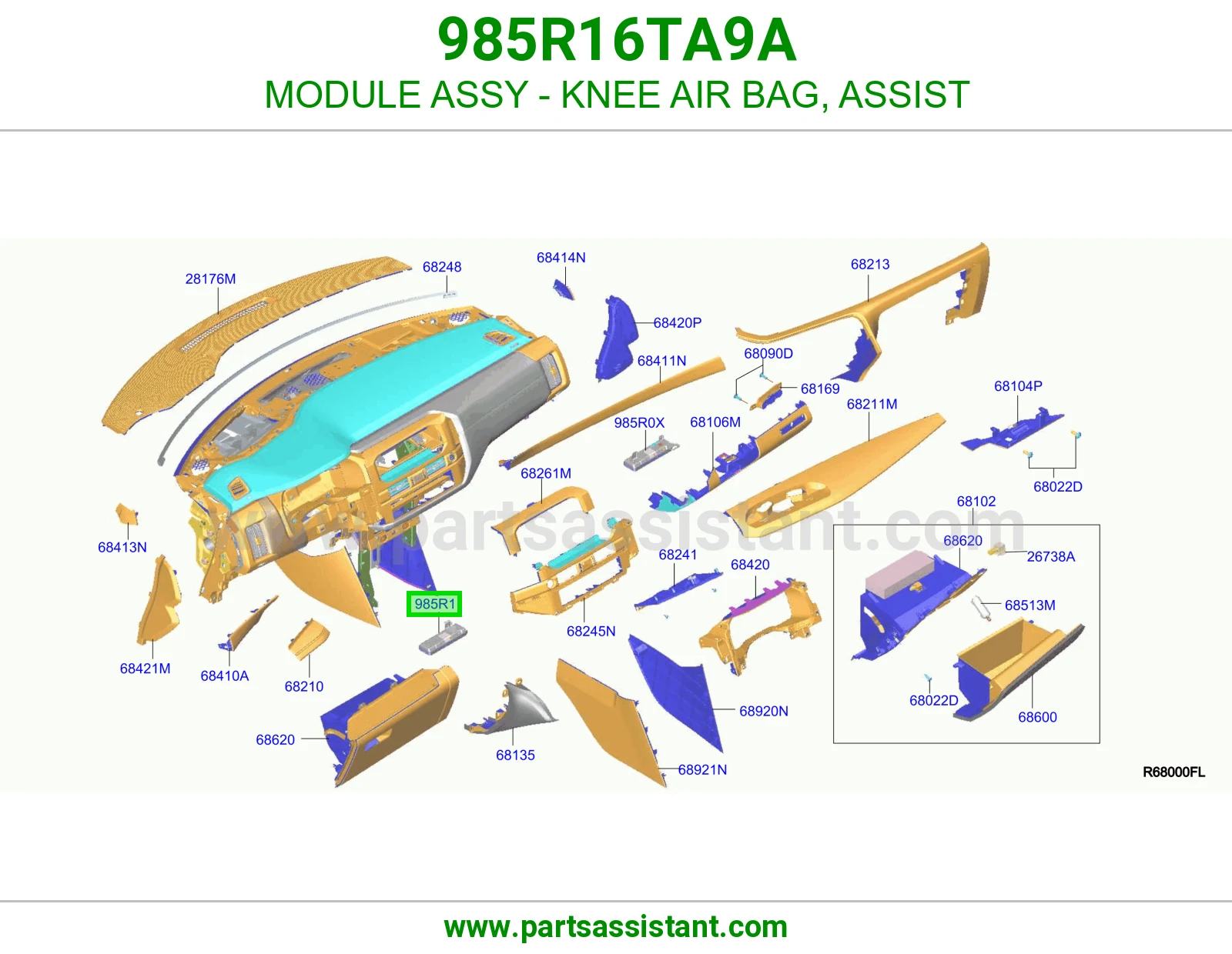 وحدة ايرباق ركبة راكب كاملة 985R16TA9A