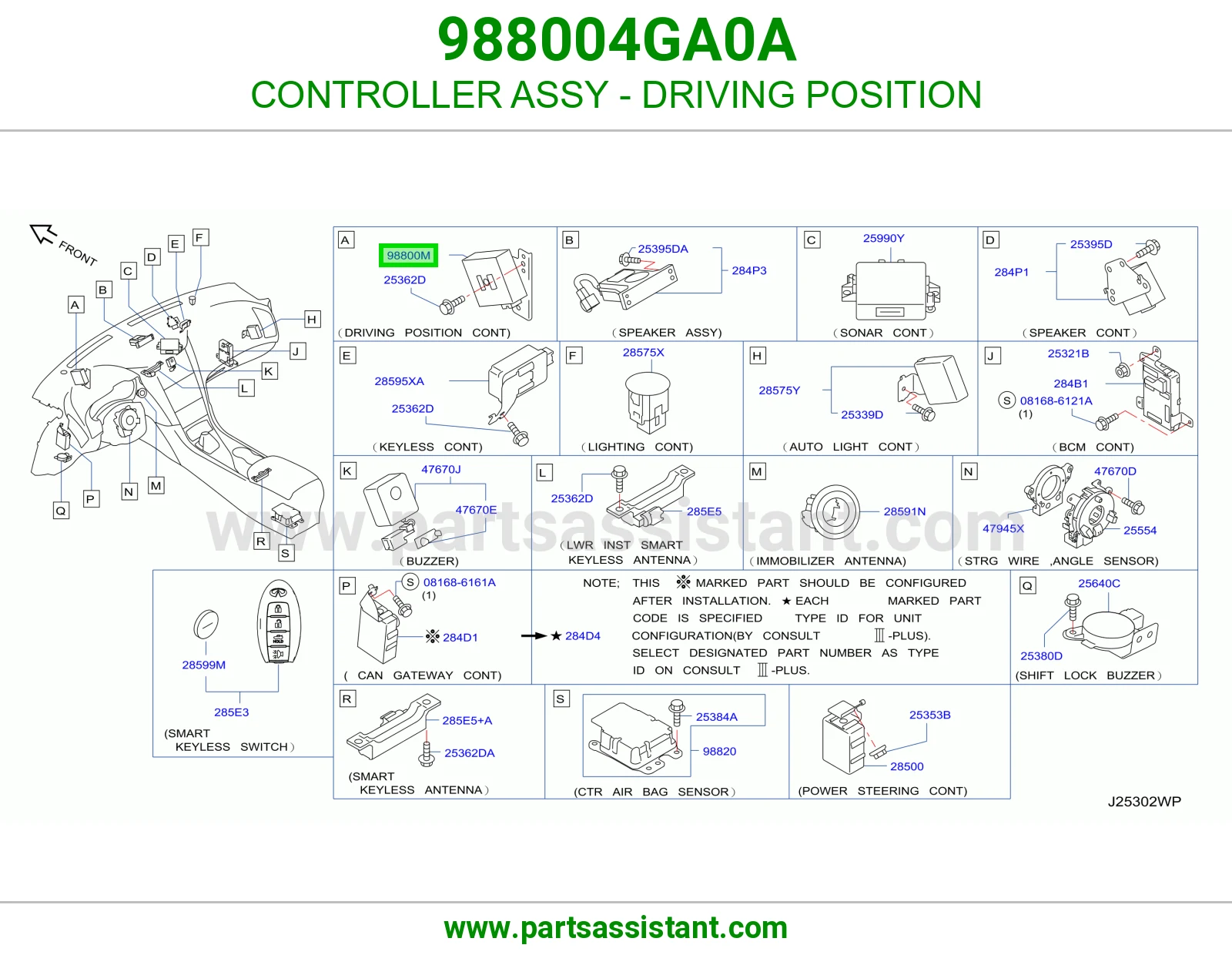 كنترول دركسون 988004GA0A