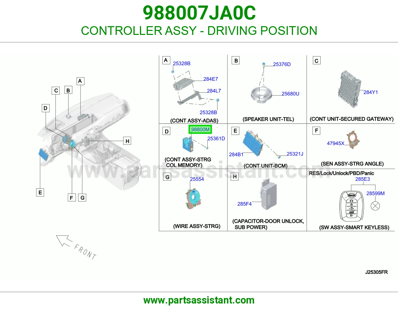 كنترول دركسون 988007JA0C