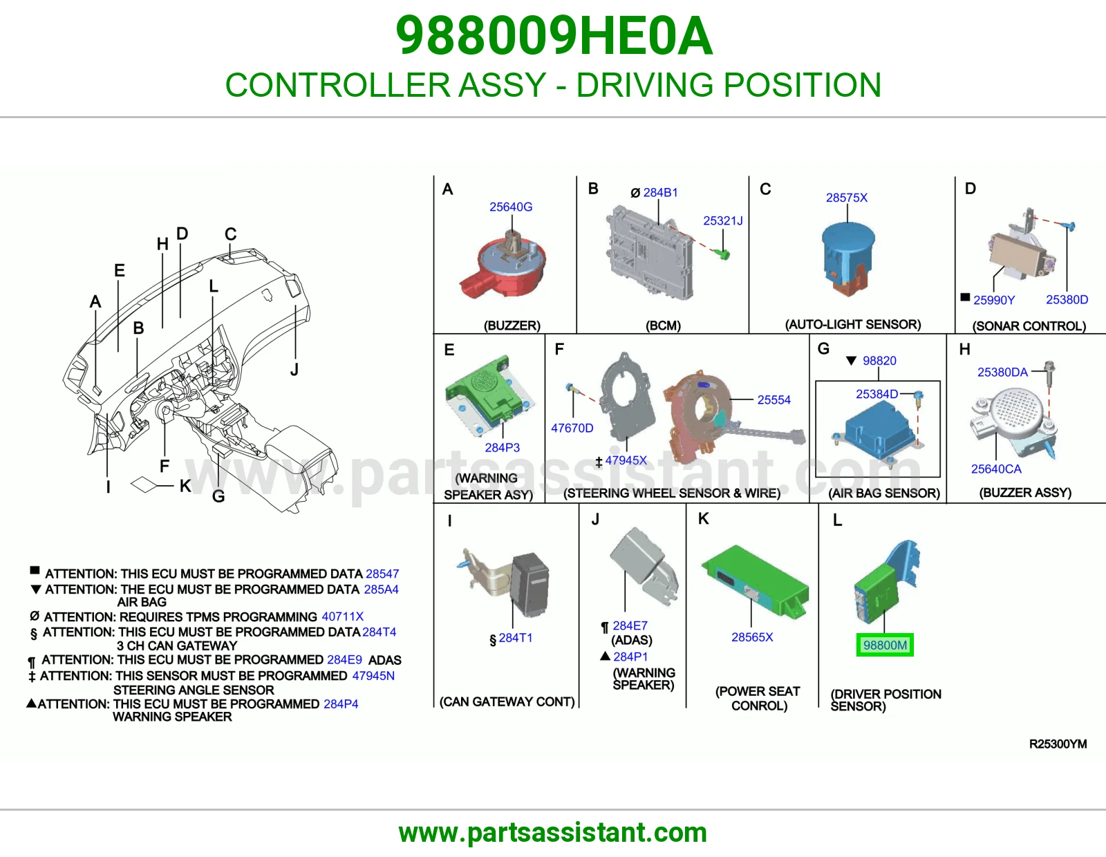 كنترول دركسون 988009HE0A