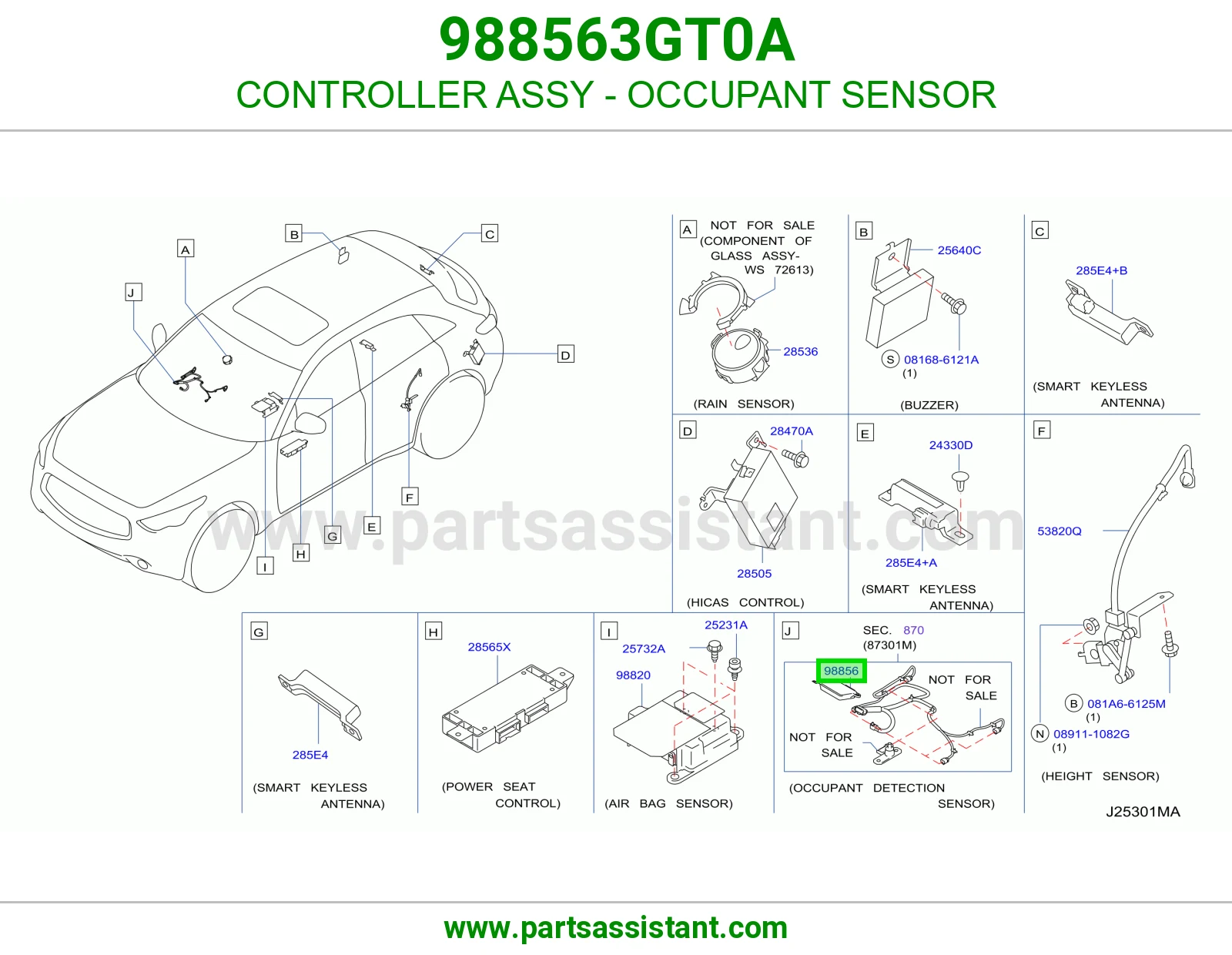 كنترول حساس وجود راكب كامل 988563GT0A