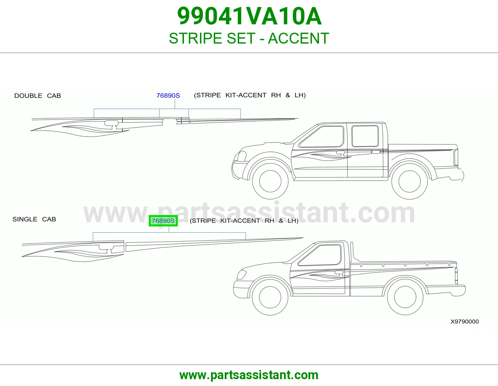 طقم خطوط زينة 99041VA10A
