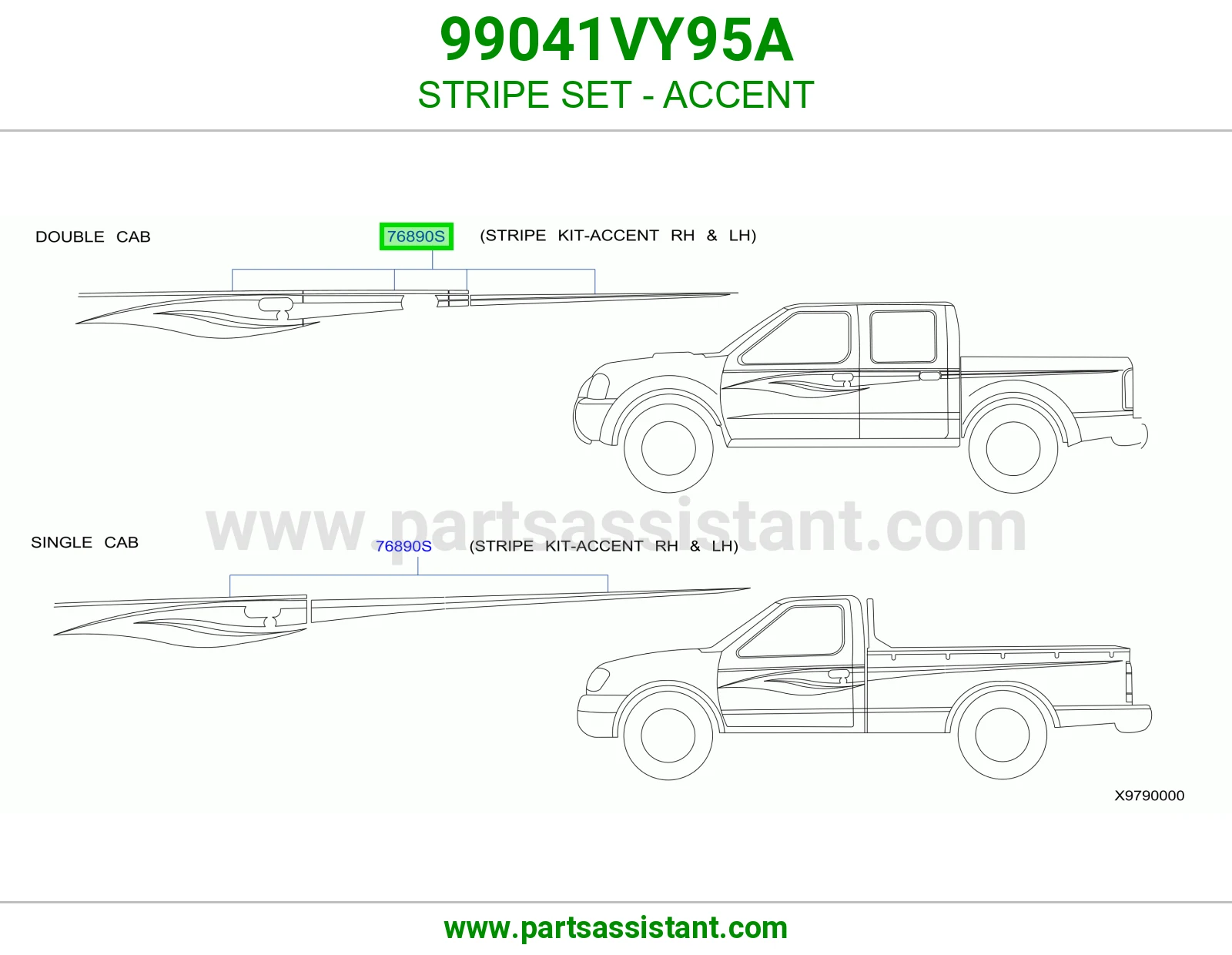 طقم خطوط زينة 99041VY95A