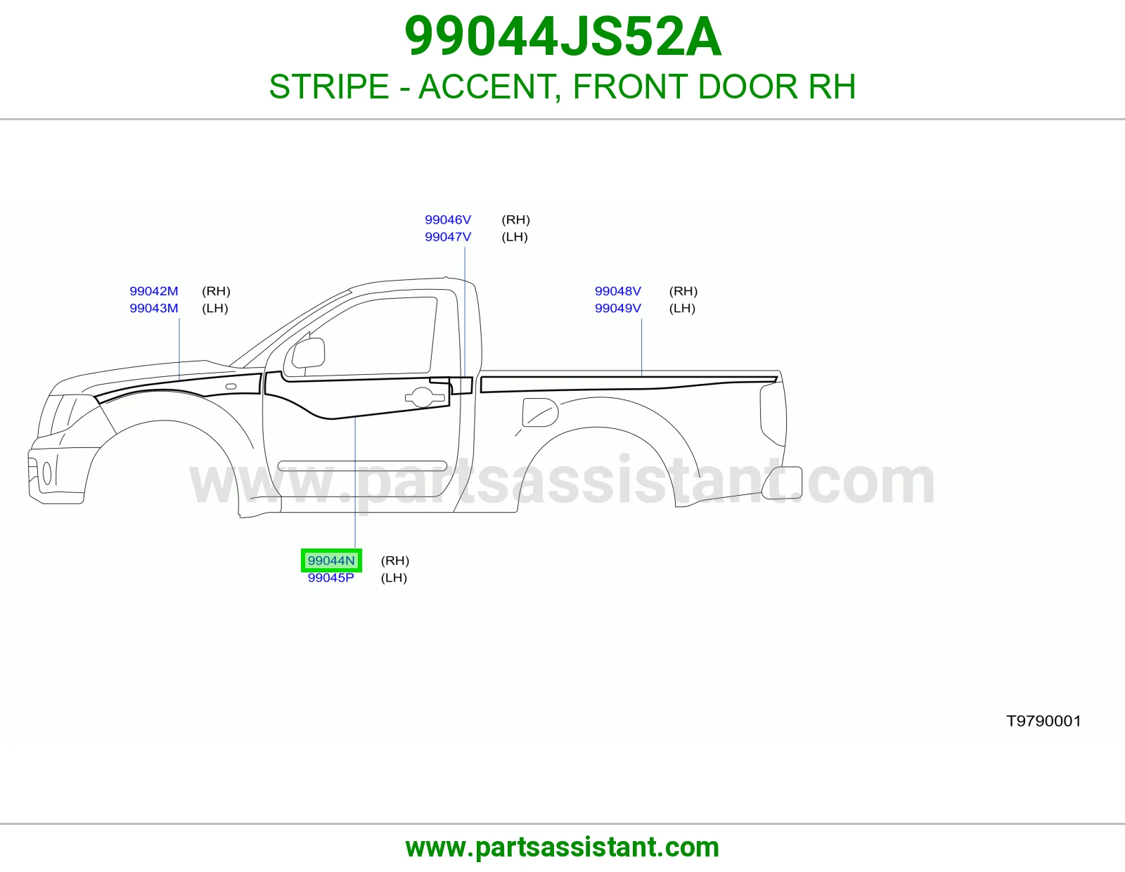 خط باب امامي يمين 99044JS52A