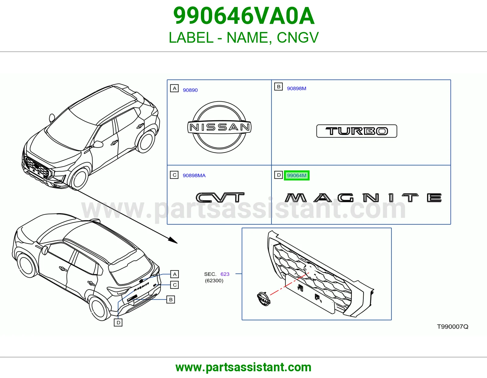 ملصق اسم غاز طبيعي (CNGV) 990646VA0A