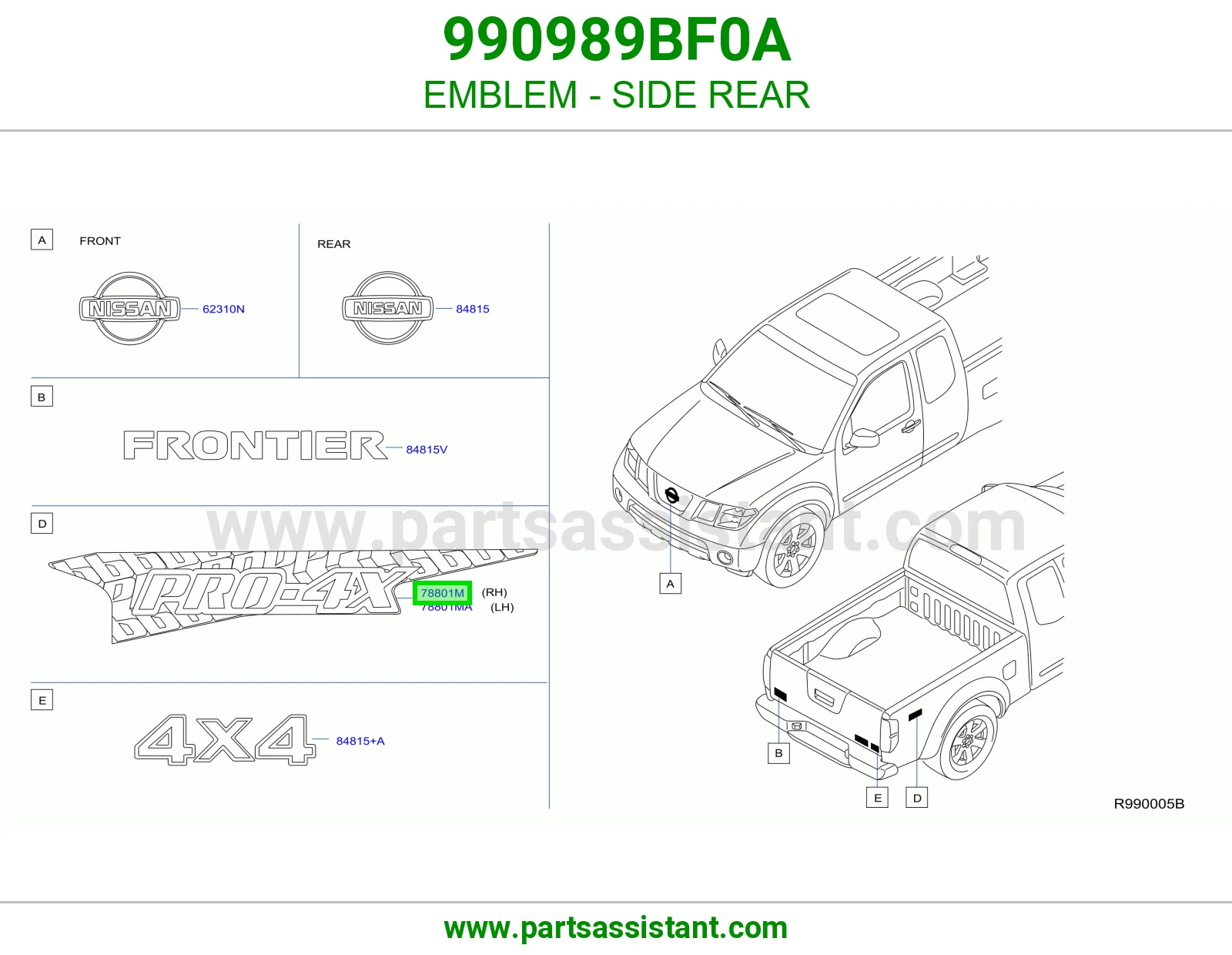 علامة جنب خلفي 990989BF0A