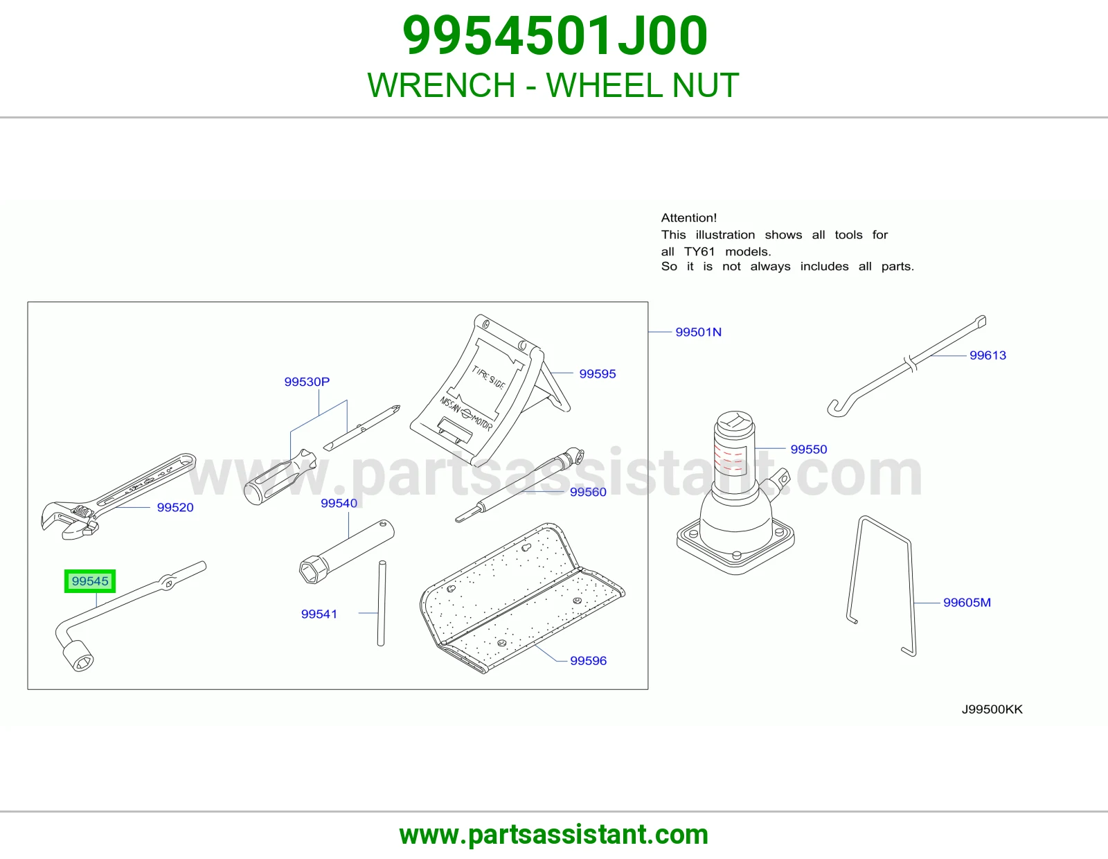 مفتاح عدة صامولة كفر 9954501J00